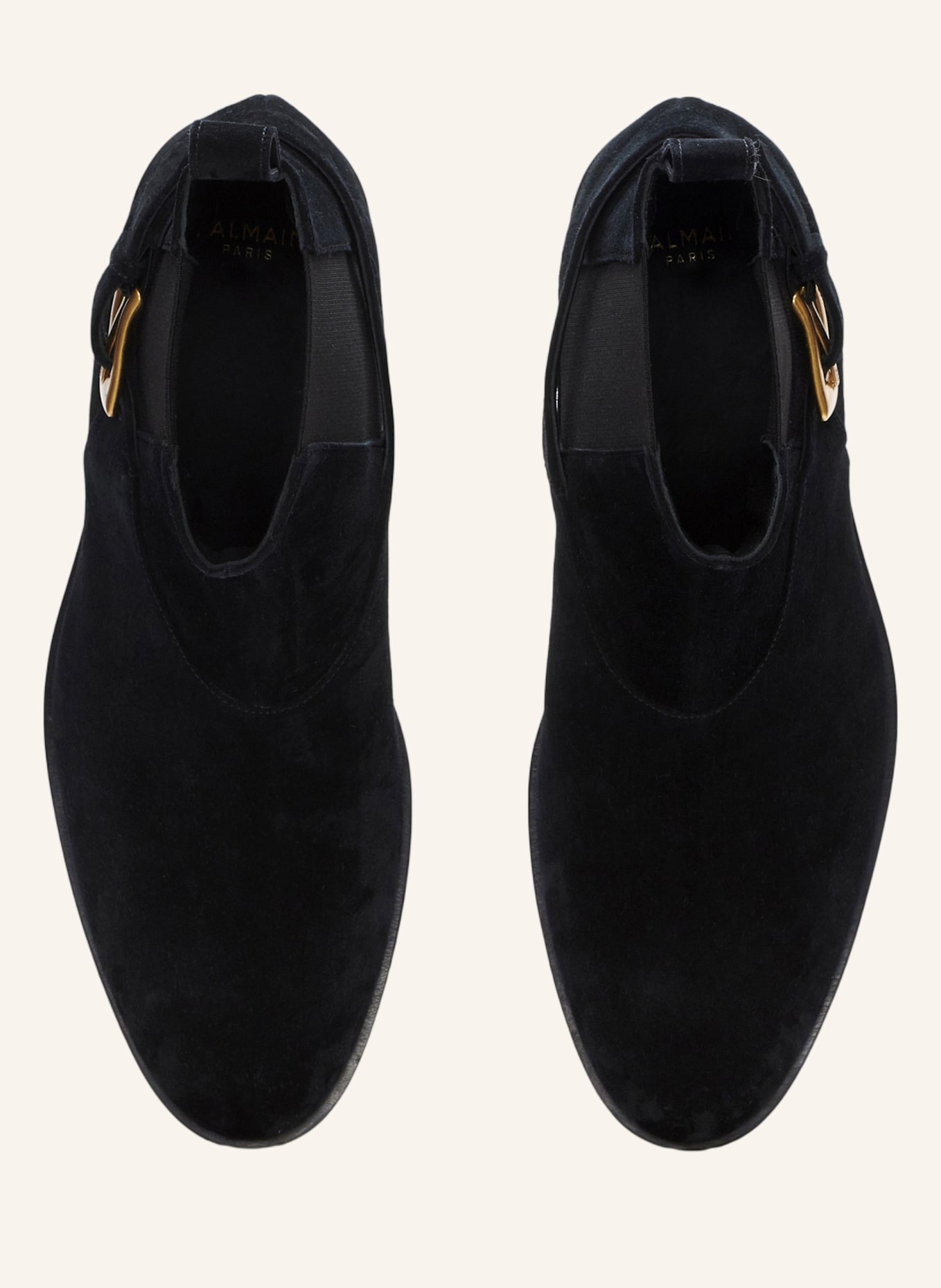 BALMAIN Anthem Chelsea Boots aus Wildleder: SCHWARZ