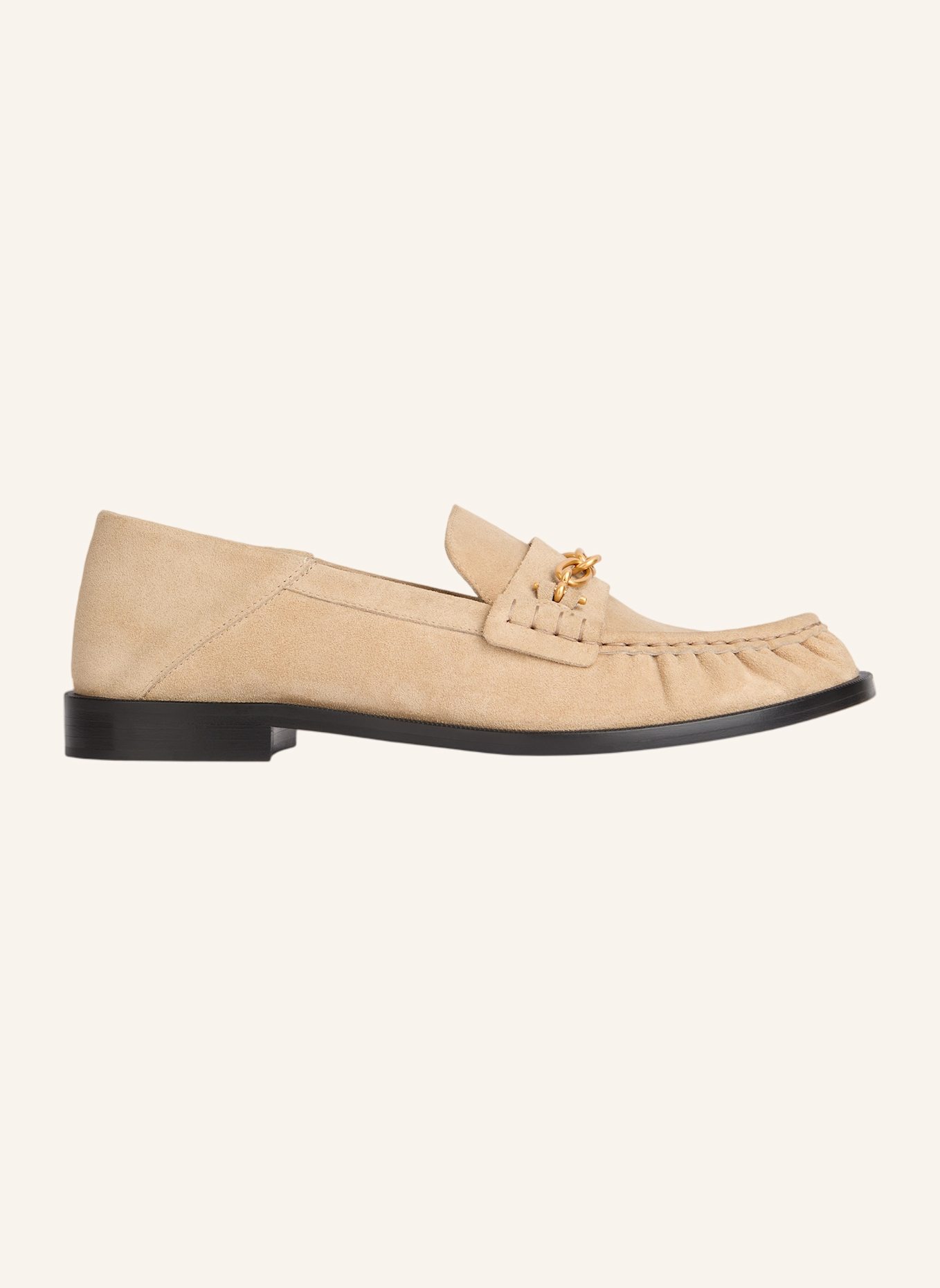 BALMAIN Sync Mokassins aus Wildleder: KHAKI