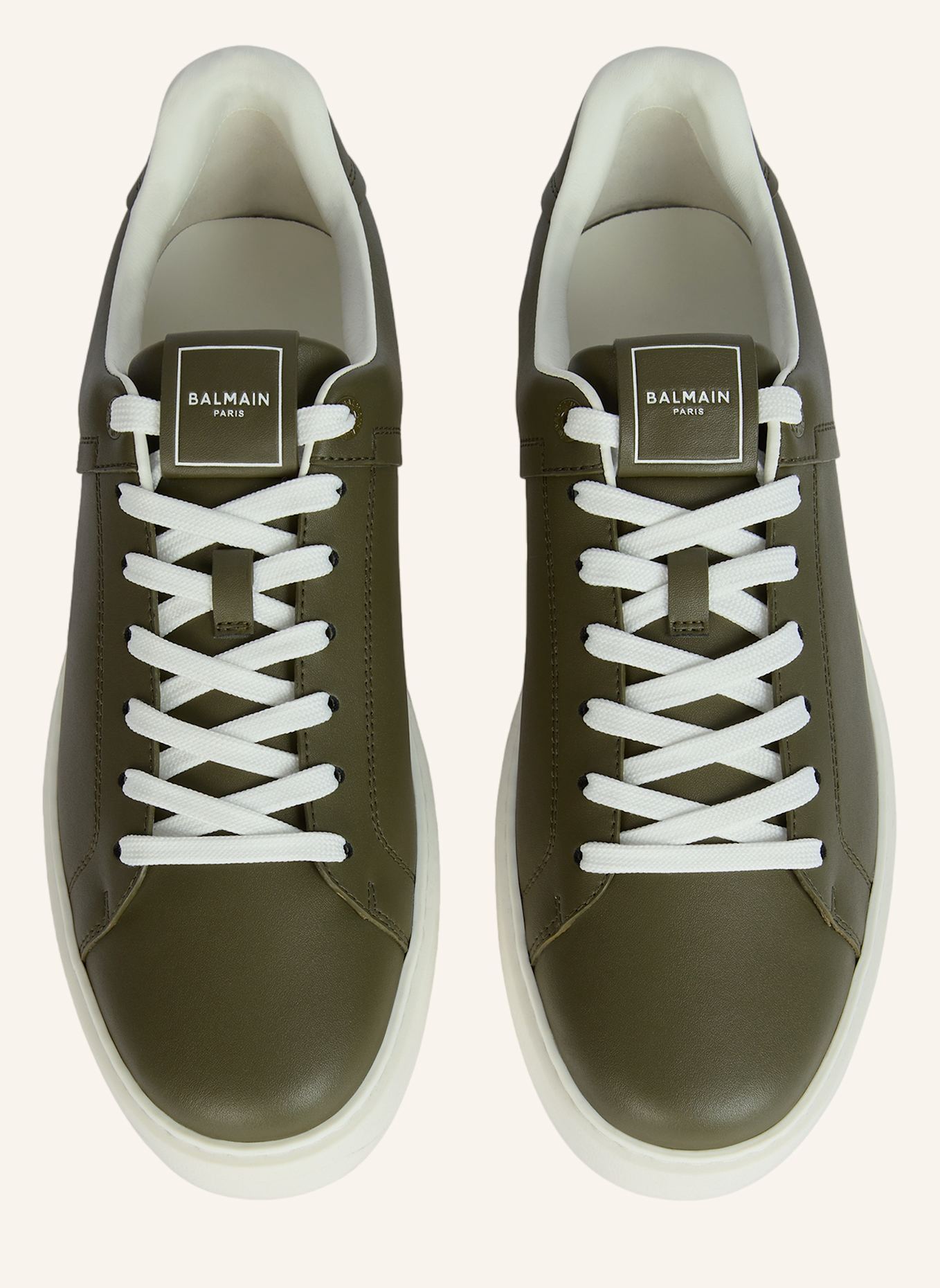 BALMAIN Sneakers B-Court aus Kalbsleder: GRÜN