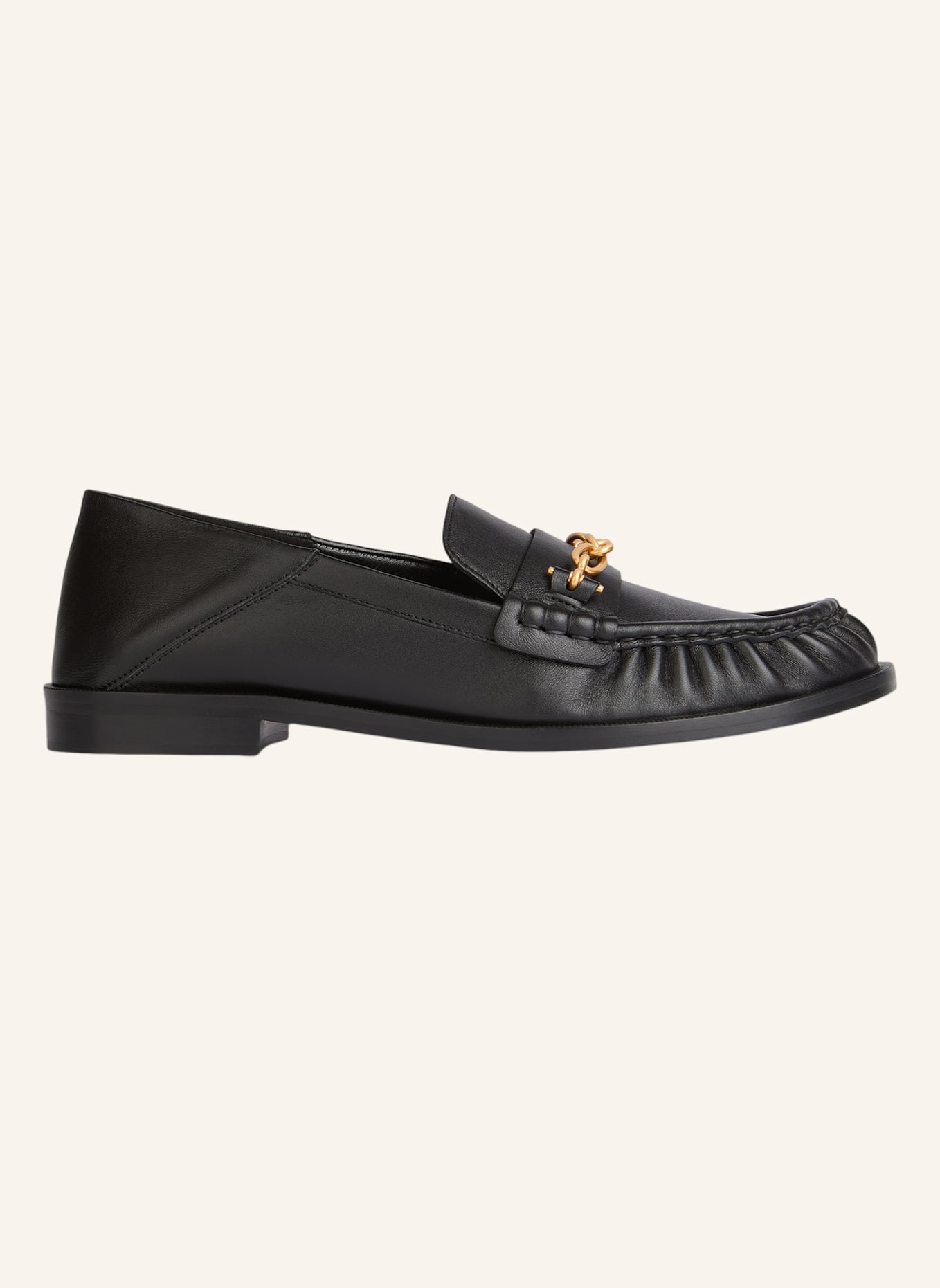 BALMAIN Sync Mokassins aus Glattleder: SCHWARZ