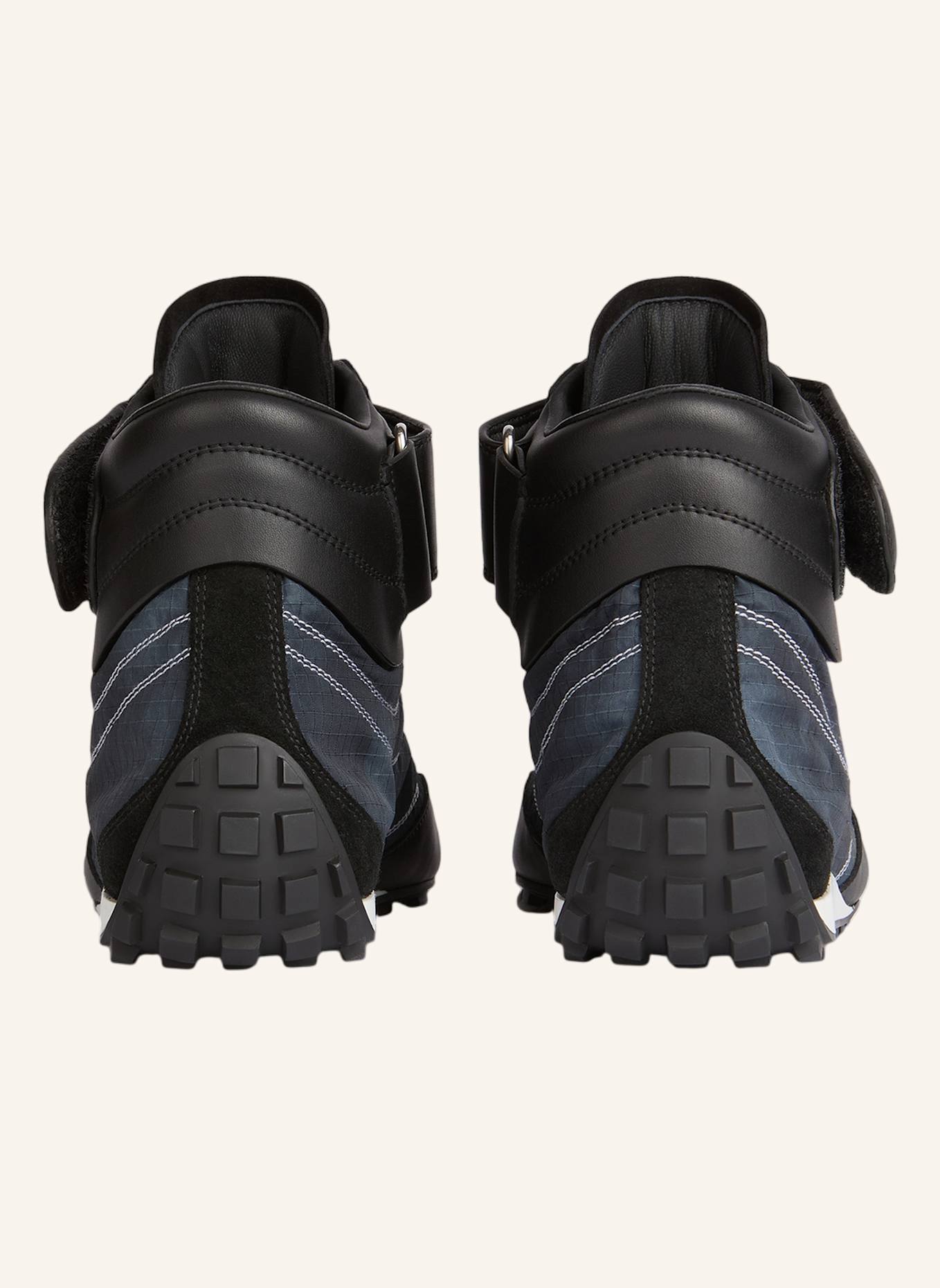 BALMAIN Racing Mid-Top Sneakers aus Nylon und Leder: SCHWARZ