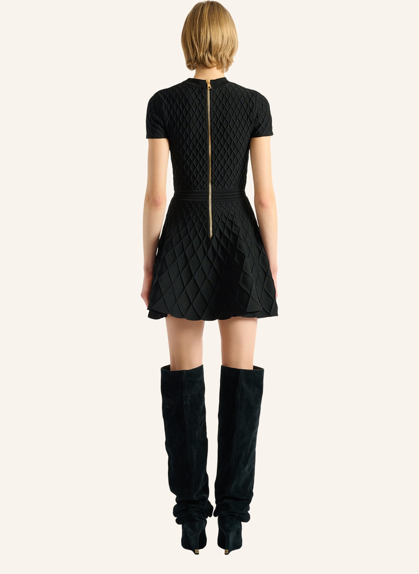 BALMAIN Ausgestelltes Kleid: SCHWARZ