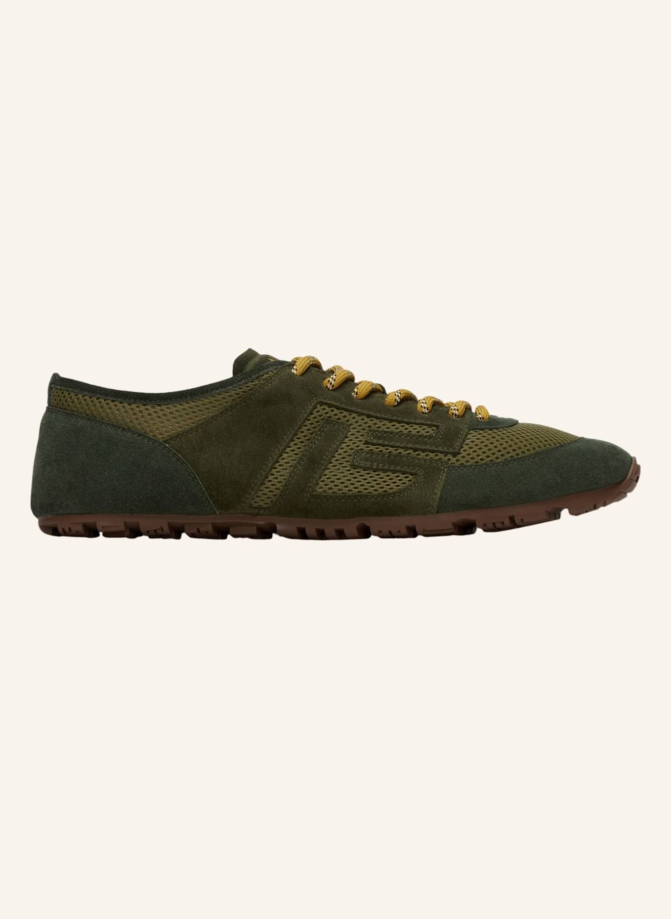 BALMAIN Racer 45 Sneakers aus Mesh und Wildleder: GRÜN