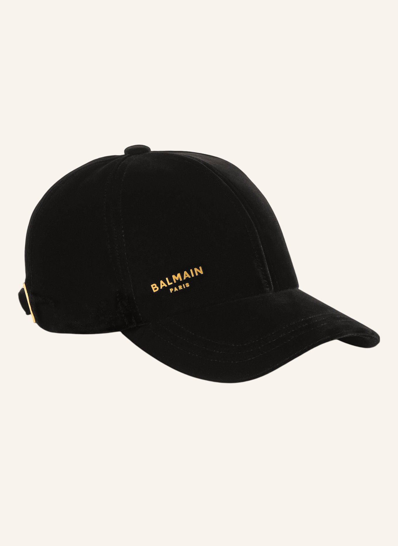 BALMAIN Balmain Paris Samtmütze: SCHWARZ