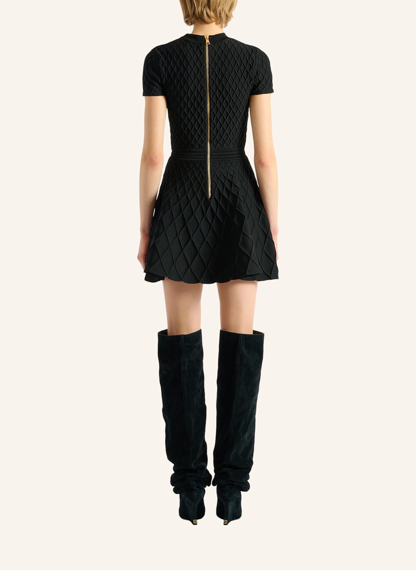 BALMAIN Ausgestelltes Kleid: SCHWARZ