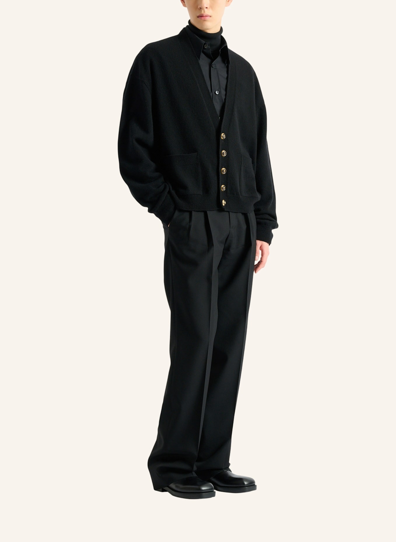 BALMAIN Cardigan aus Öko-Kaschmir: SCHWARZ