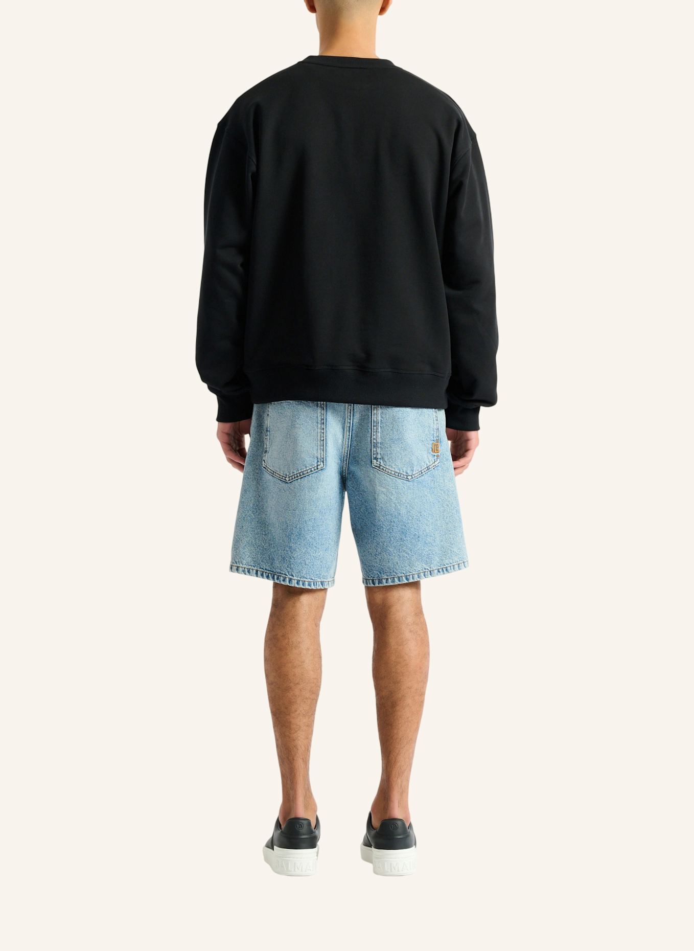 BALMAIN Bedrucktes Balmain Vine Sweatshirt: SCHWARZ