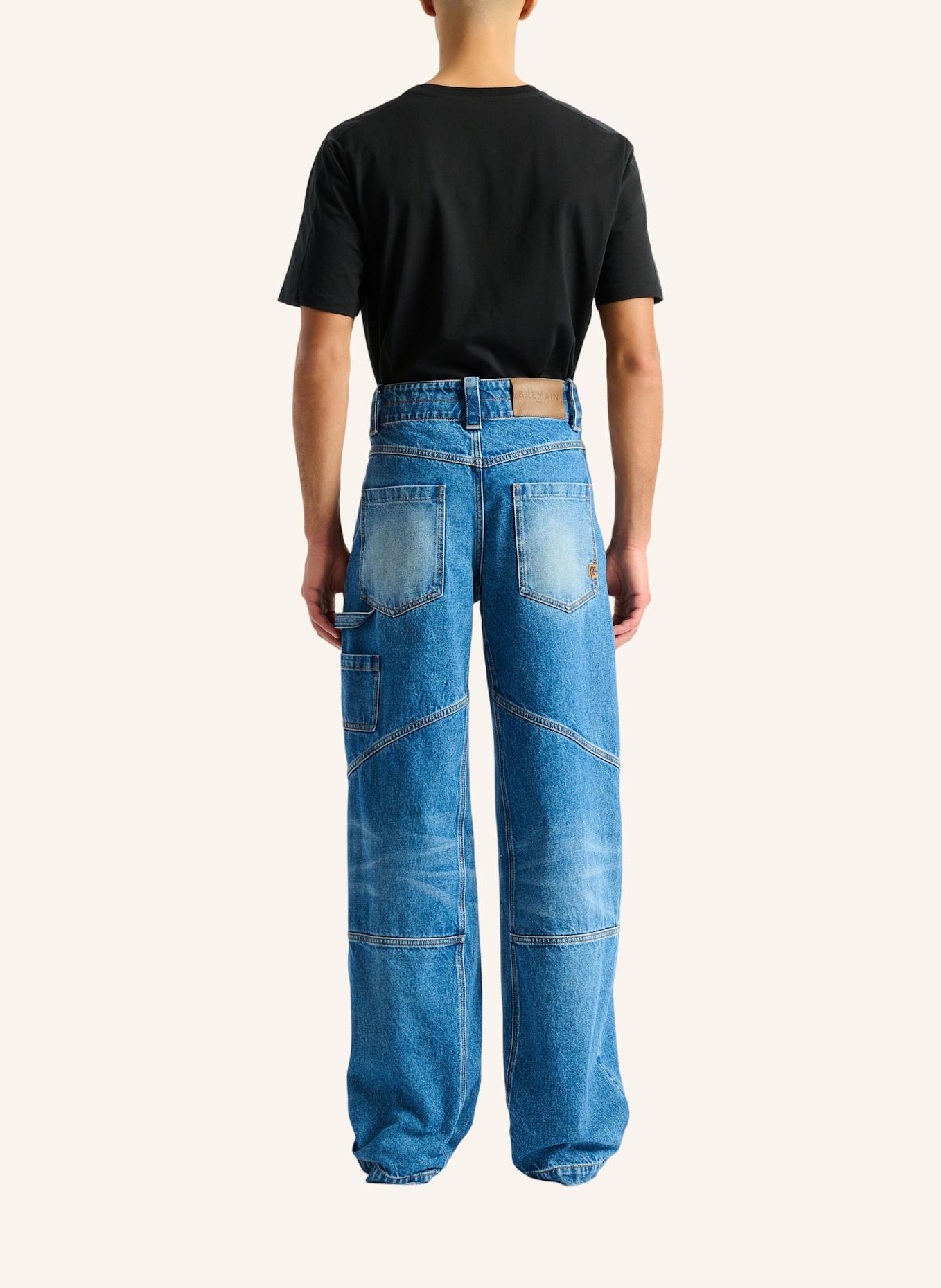 BALMAIN Carpenter-Jeans aus verwaschenem Denim in Blue: BLAU