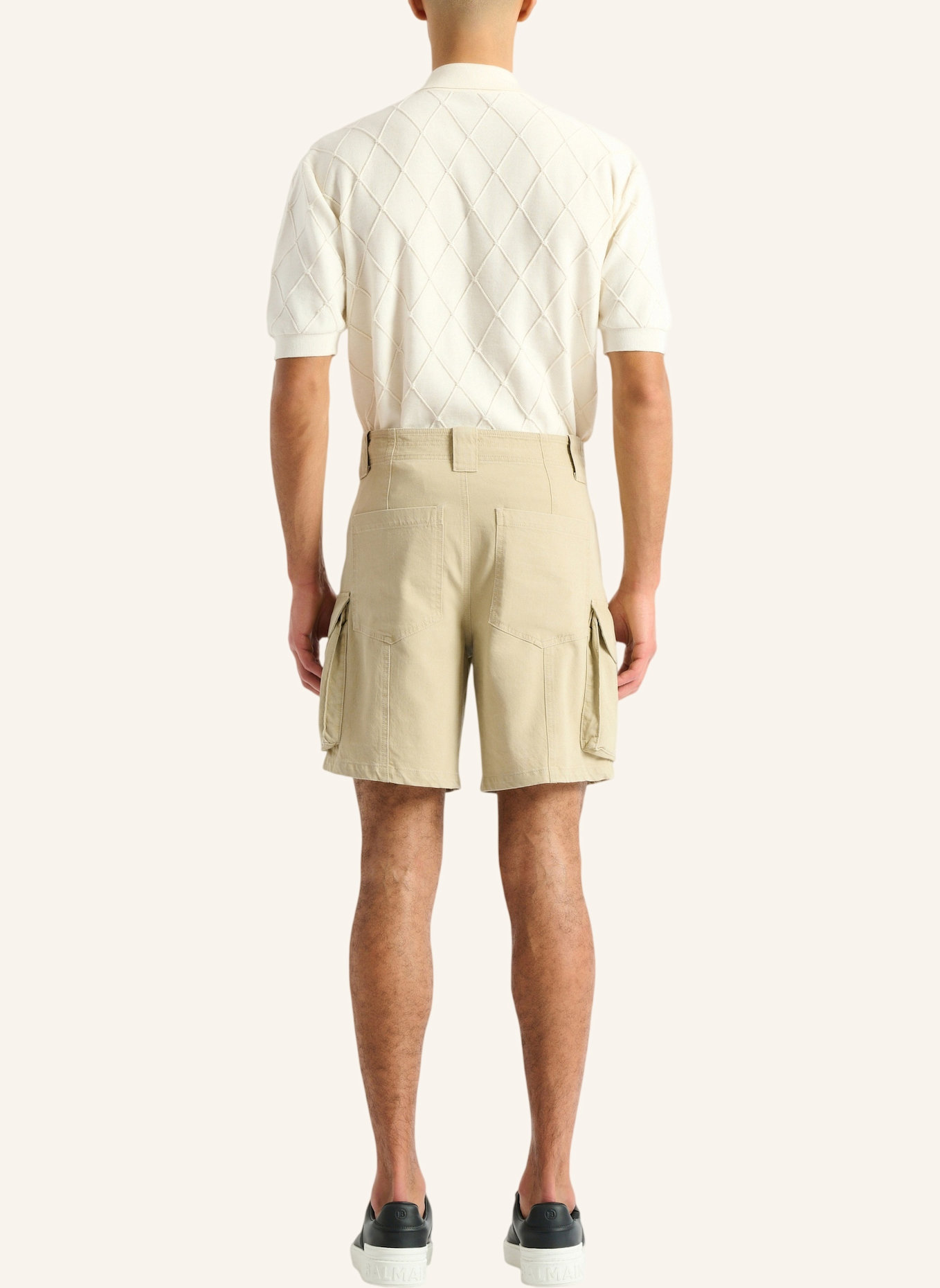 BALMAIN Cargo-Bermudashorts aus Baumwolle: KHAKI