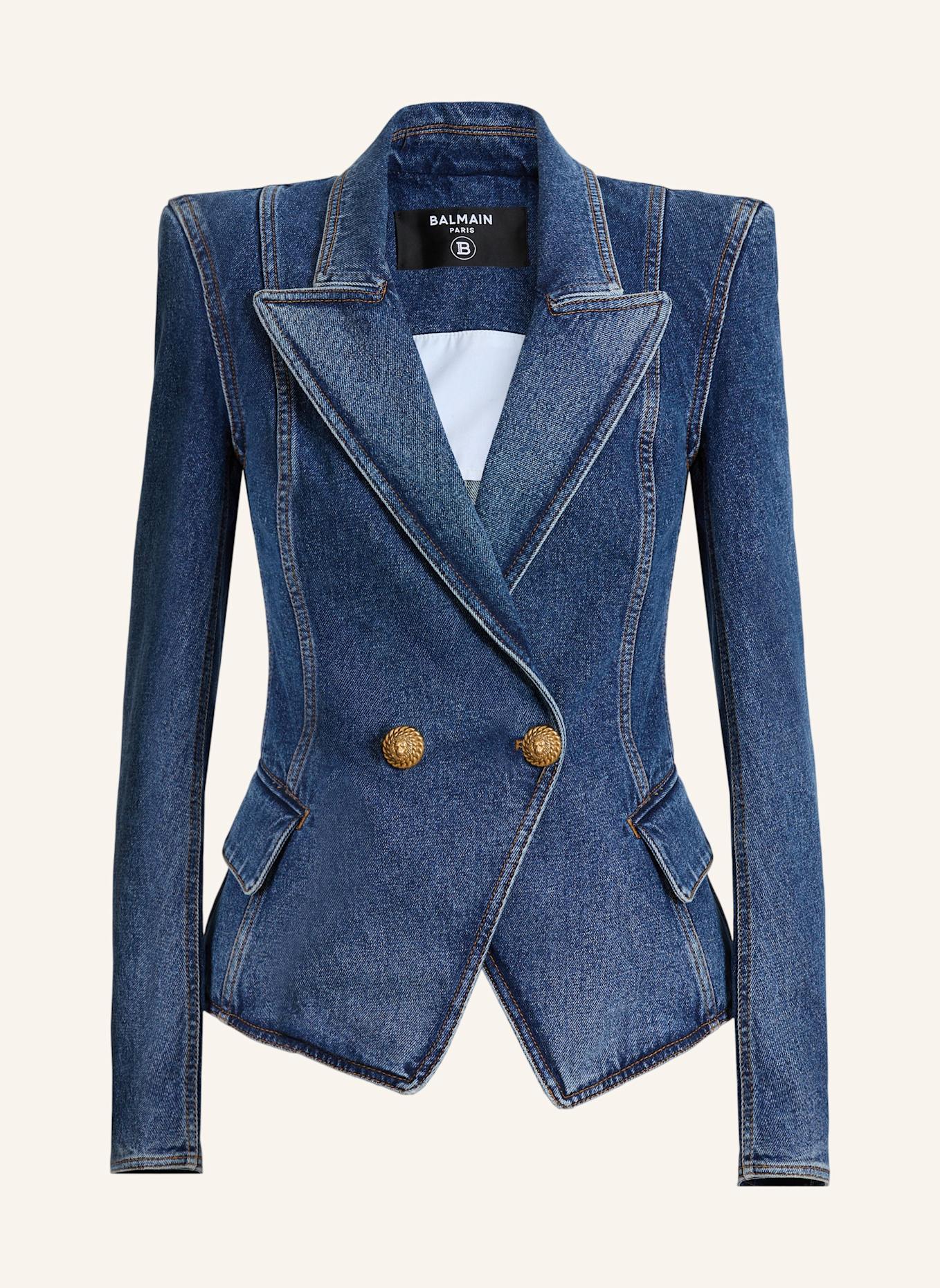 BALMAIN Jeansjacke mit zwei Knöpfen: BLAU