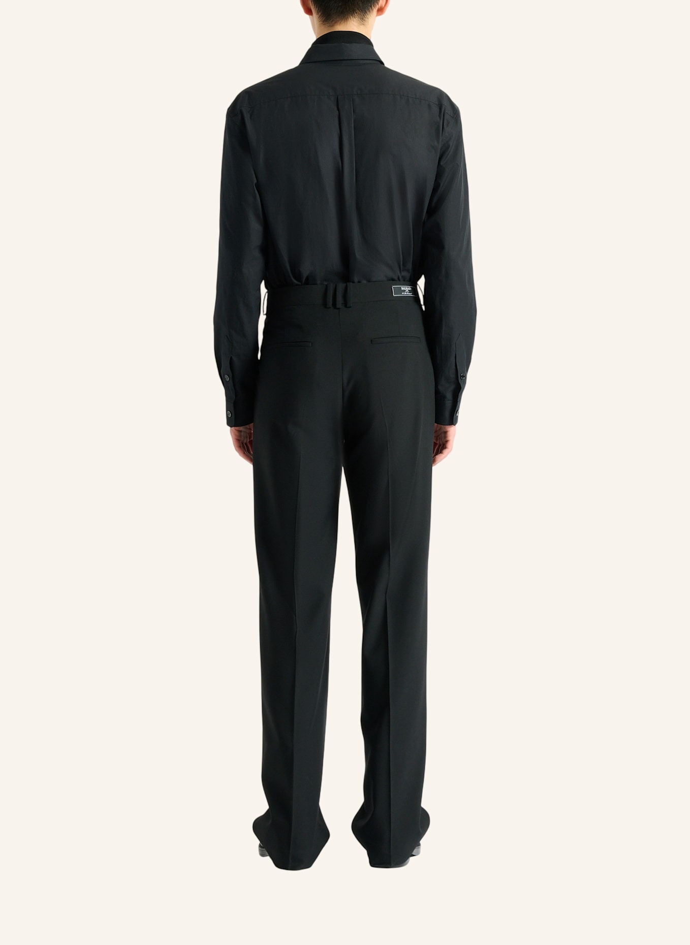 BALMAIN Wollhose: SCHWARZ