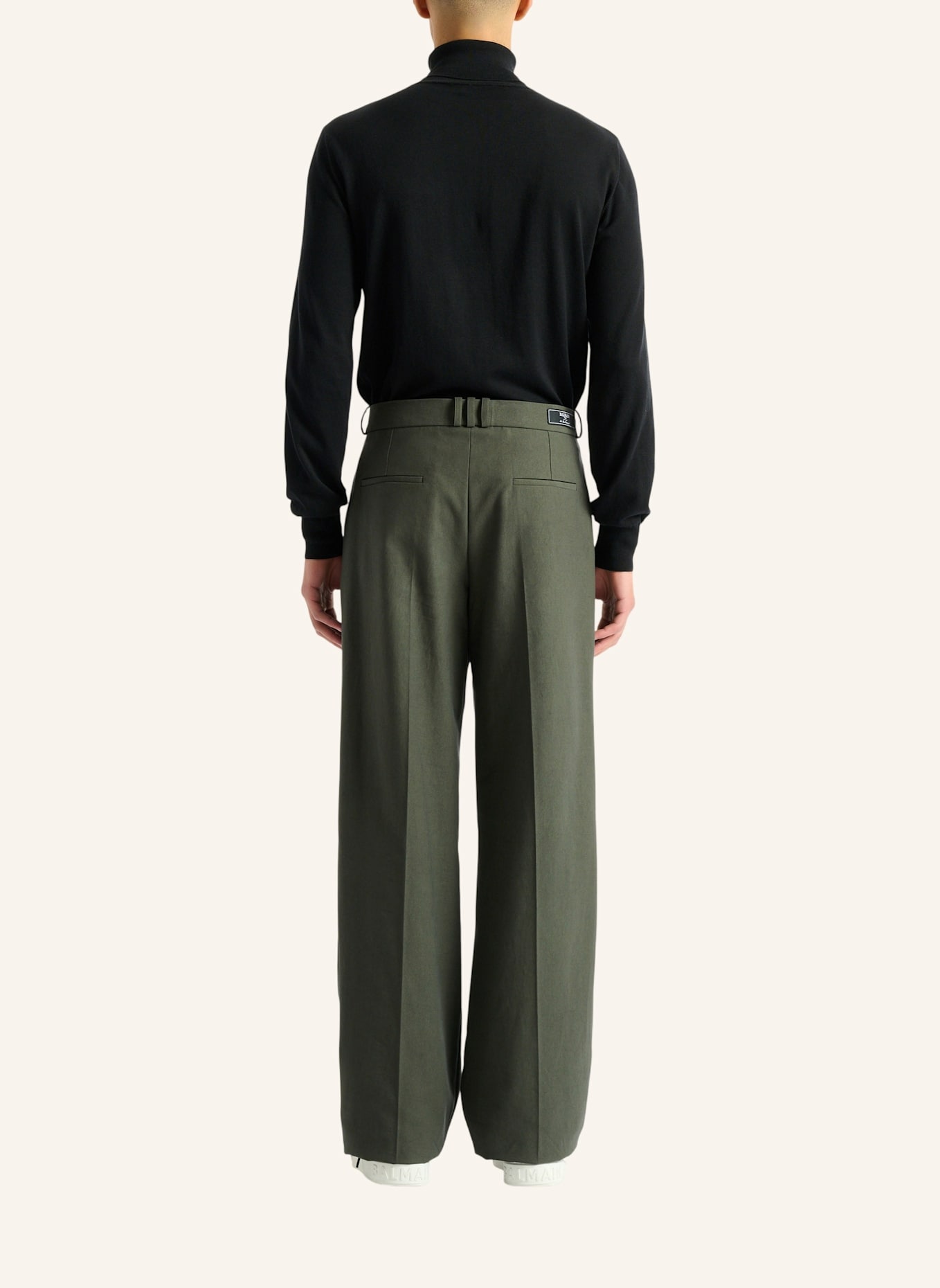 BALMAIN Hose aus Baumwolltwill: GRÜN