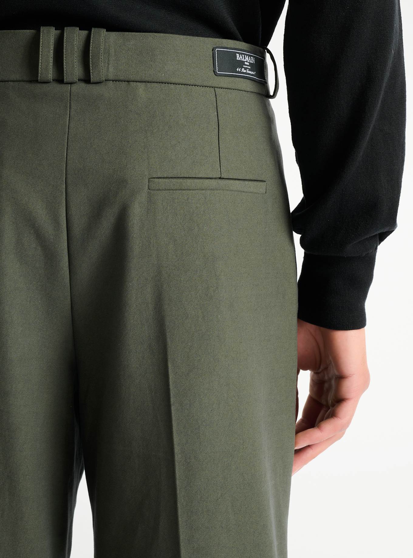 BALMAIN Hose aus Baumwolltwill: GRÜN