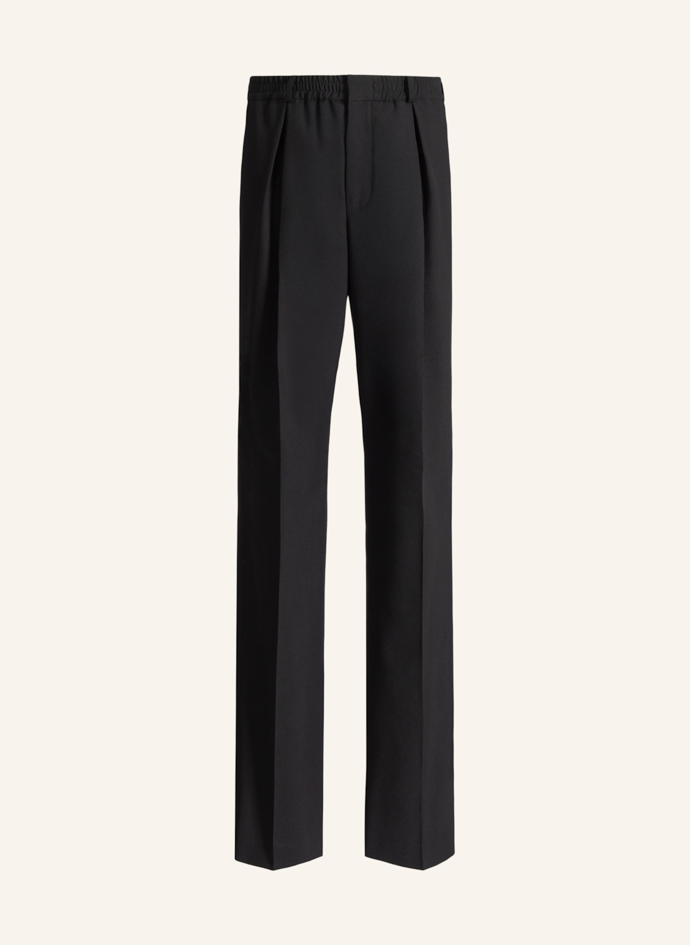 BALMAIN Wollhose mit elastischem Bund: SCHWARZ