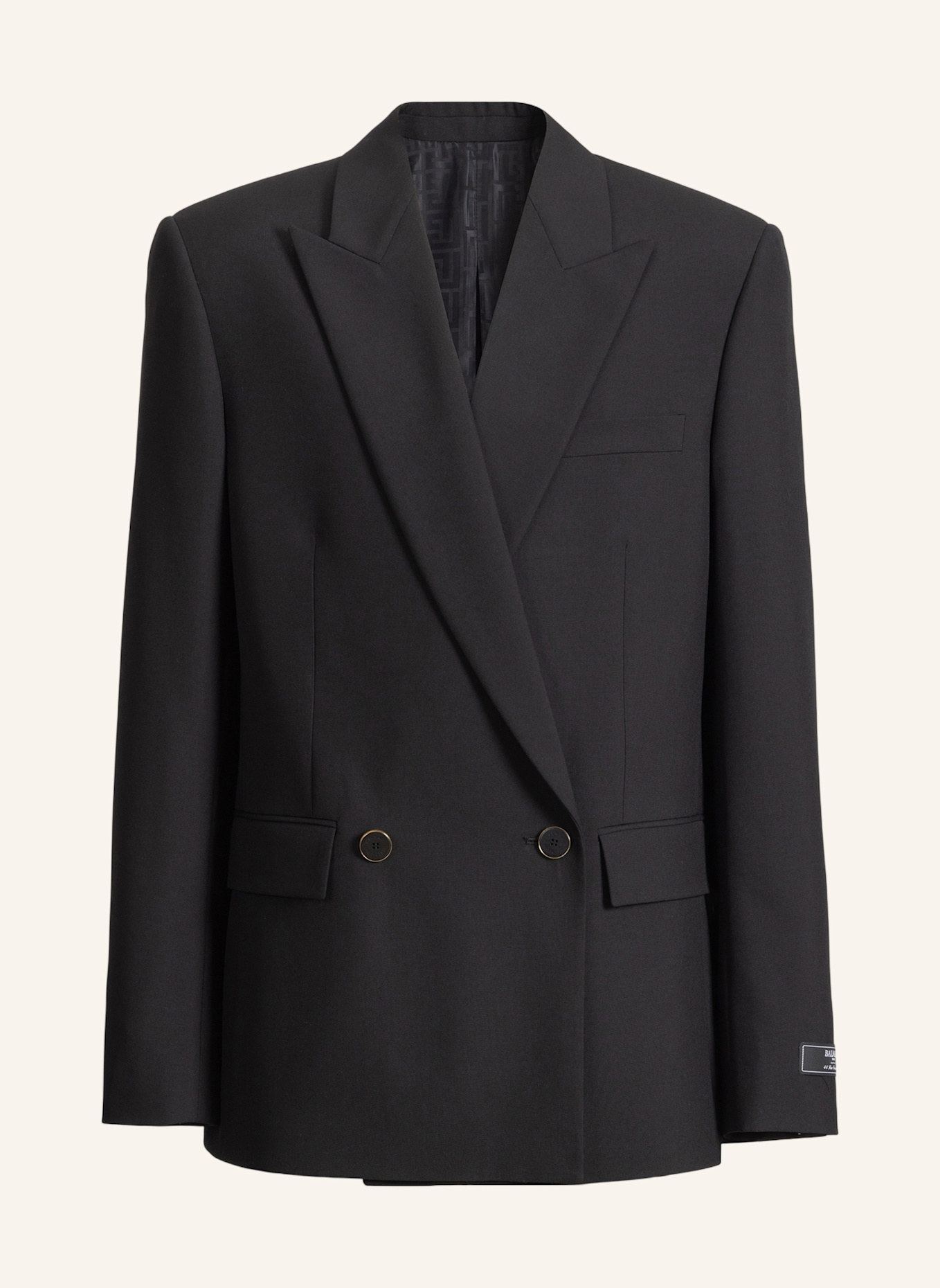 BALMAIN Wolljacke mit zwei Knöpfen: SCHWARZ