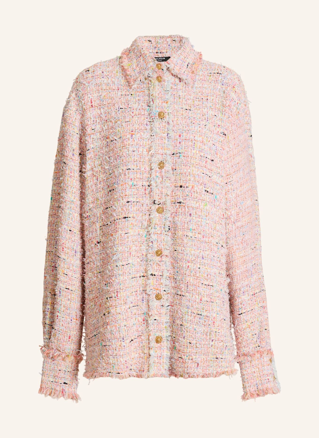 BALMAIN Tweed-Überhemd: ROSA