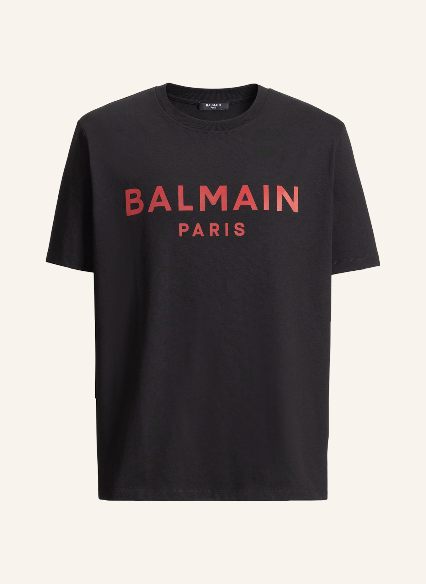 BALMAIN Bedrucktes T-Shirt aus Baumwolle: NUDE