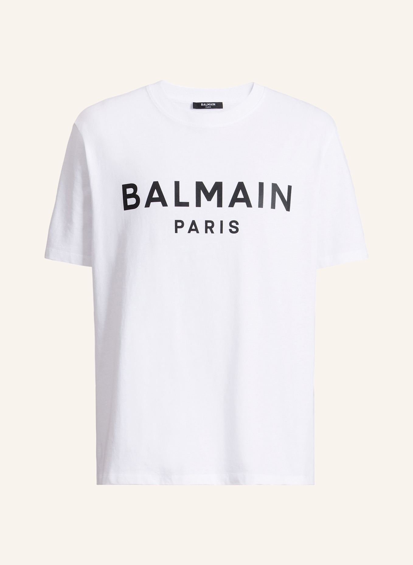 BALMAIN Bedrucktes T-Shirt aus Baumwolle: WEISS