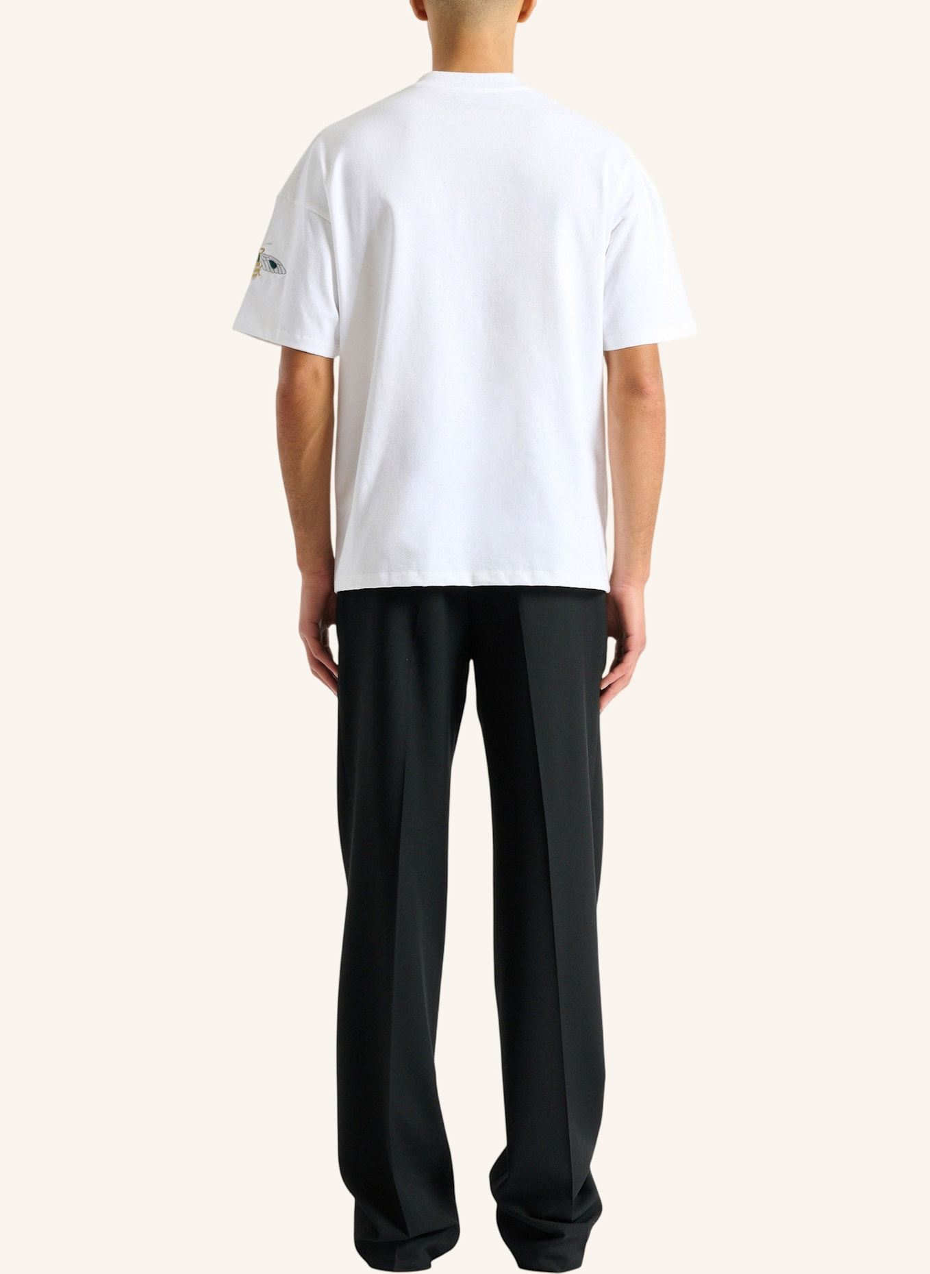 BALMAIN Besticktes Balmain Insect T-Shirt: WEISS