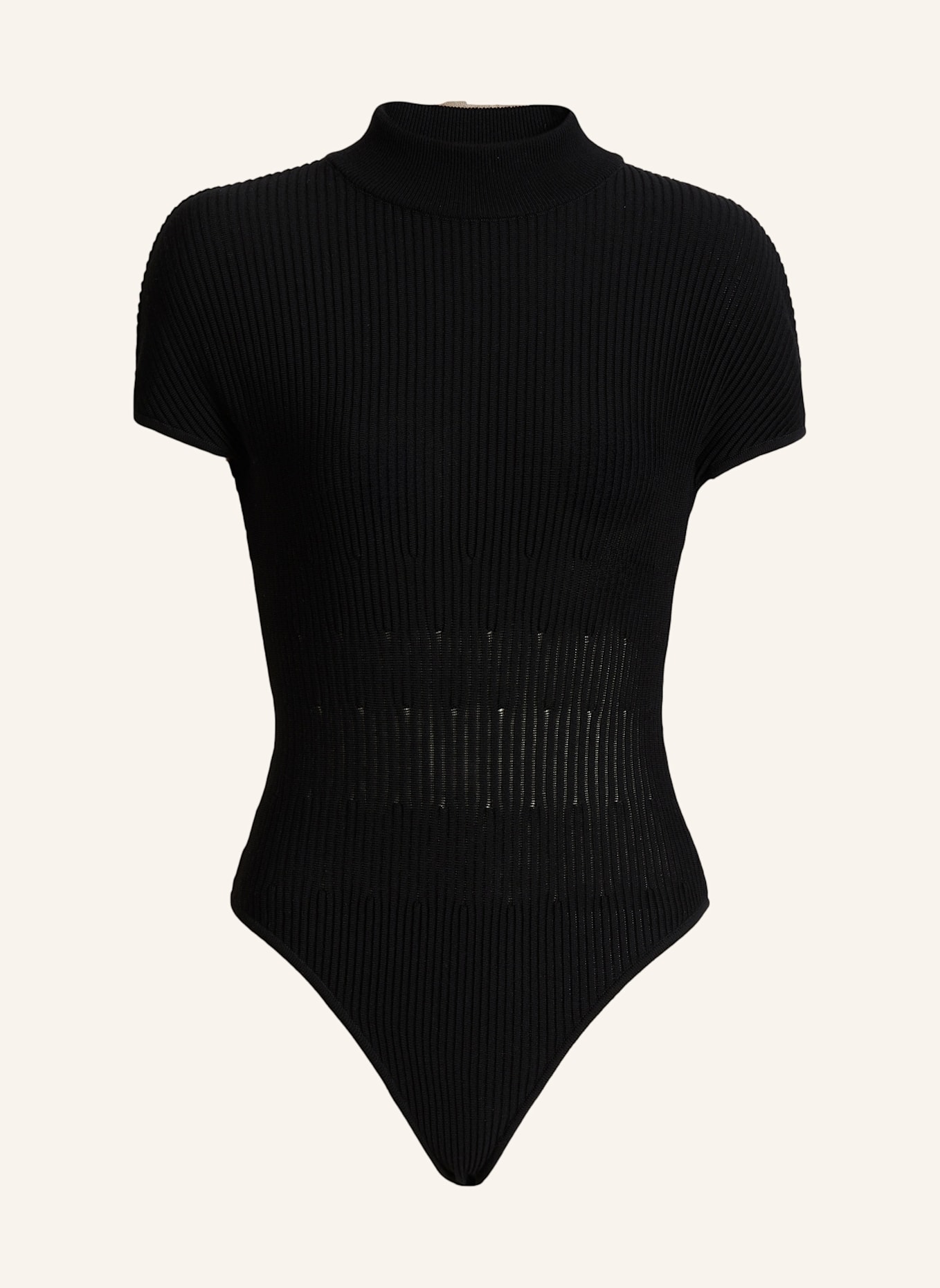 BALMAIN Body aus geripptem Gewebe: SCHWARZ