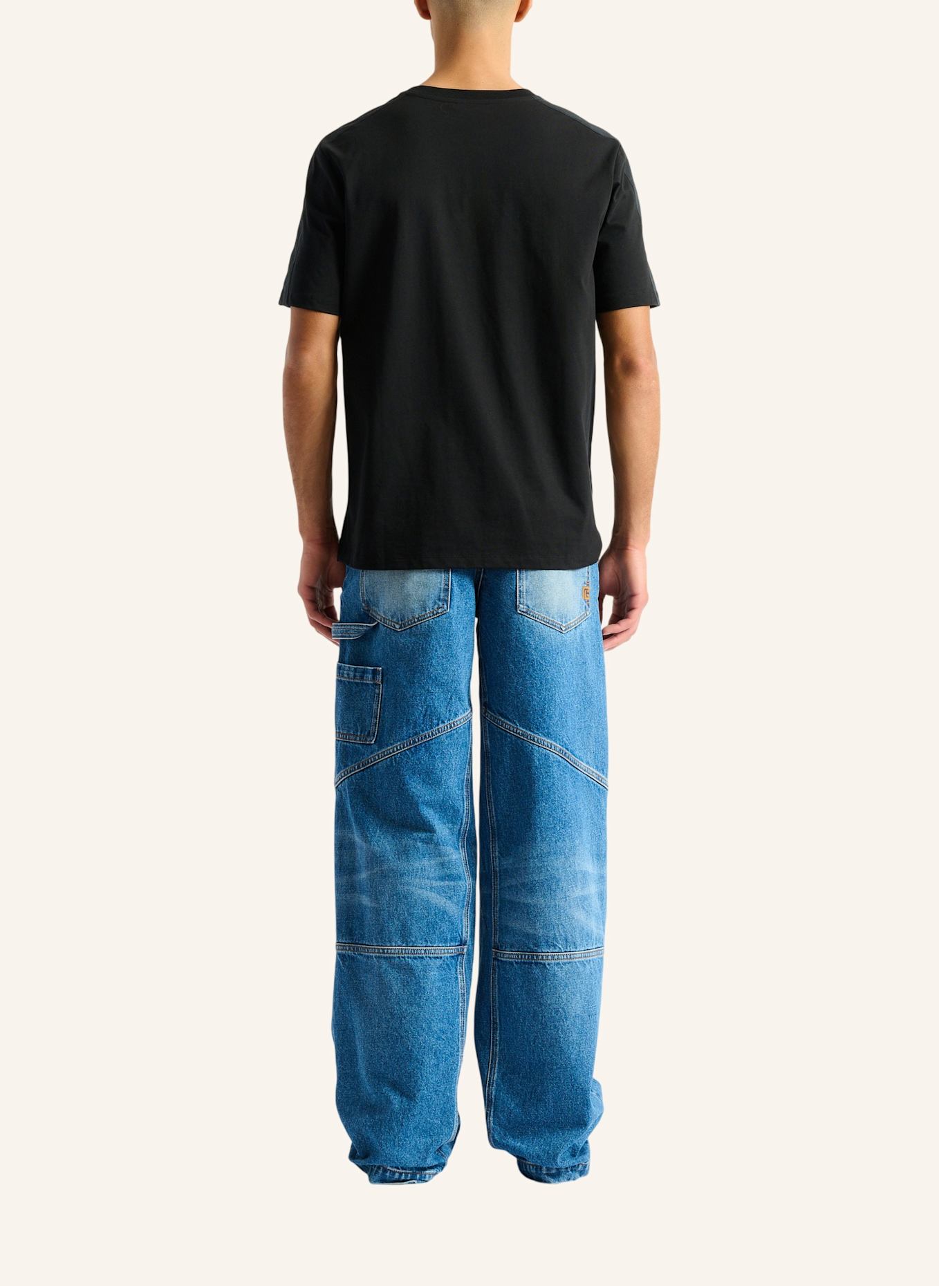 BALMAIN Besticktes Balmain Insect T-Shirt: SCHWARZ