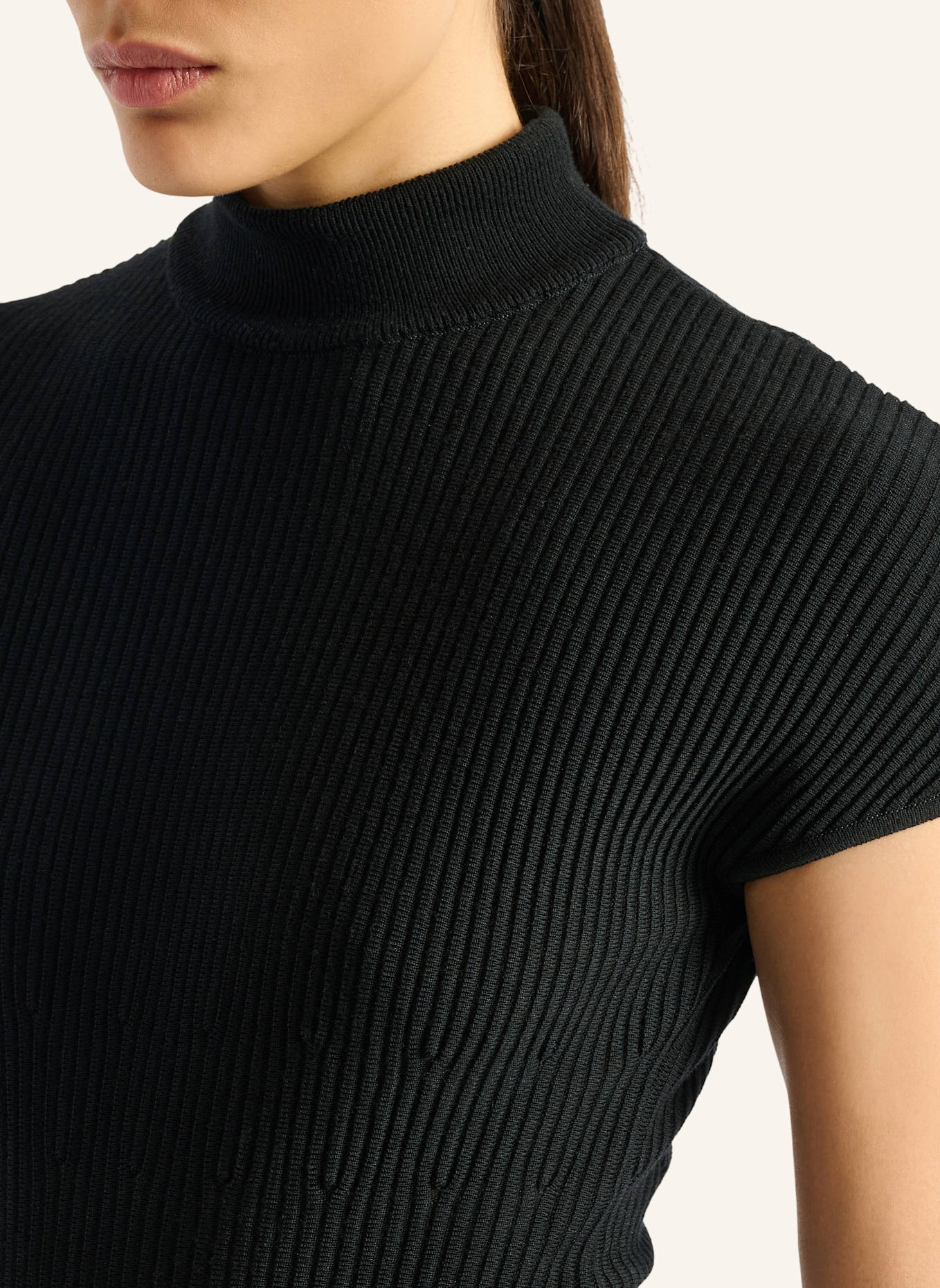 BALMAIN Body aus geripptem Gewebe: SCHWARZ