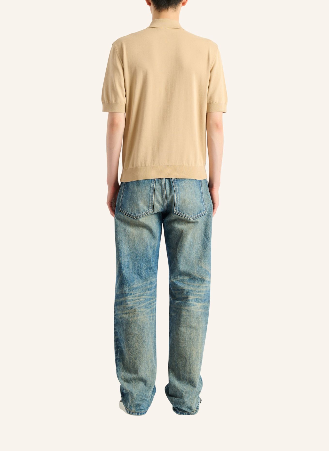 BALMAIN Besticktes Balmain Vintage Poloshirt: KHAKI