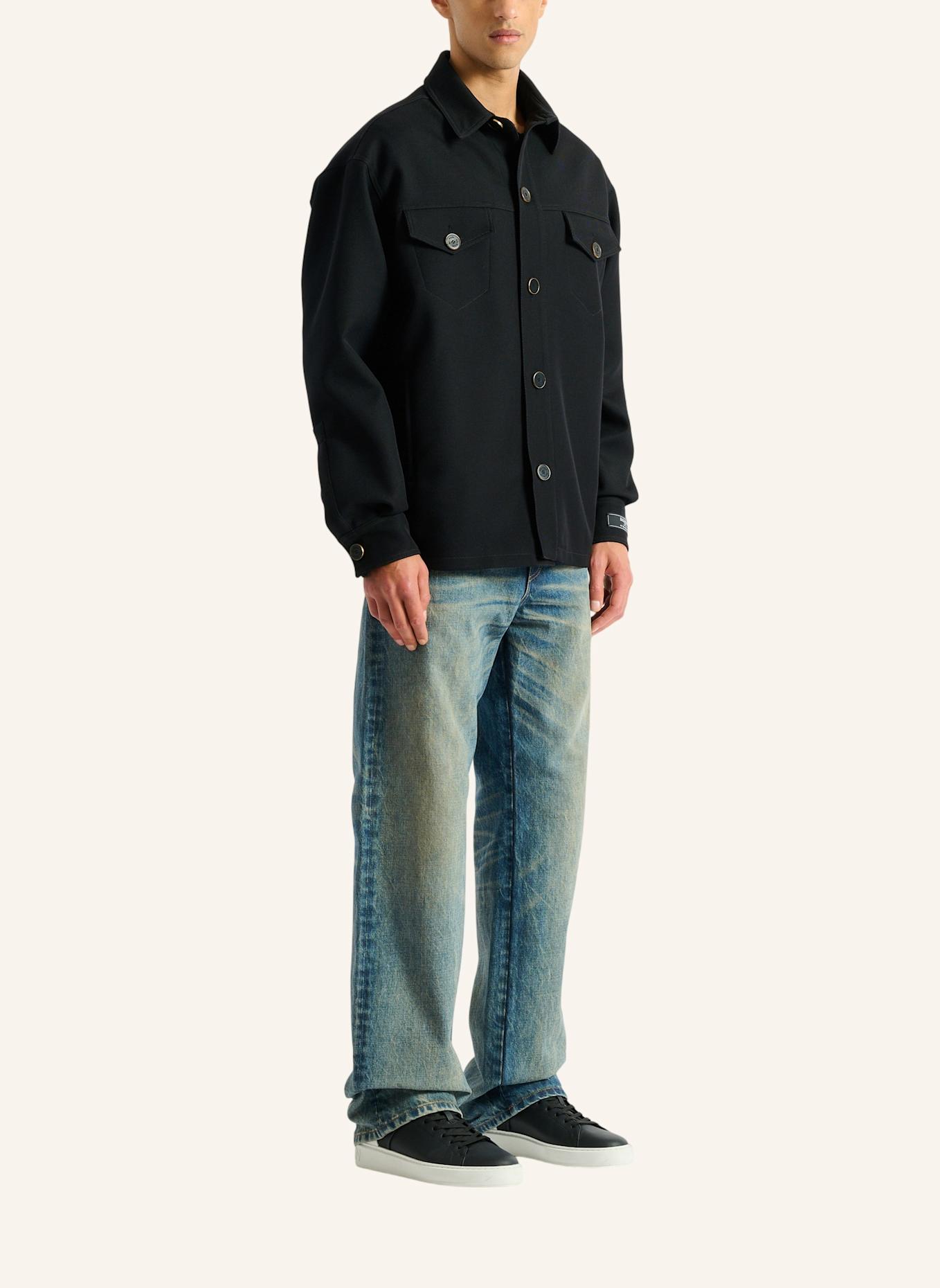 BALMAIN Überhemd aus Wolltwill: SCHWARZ