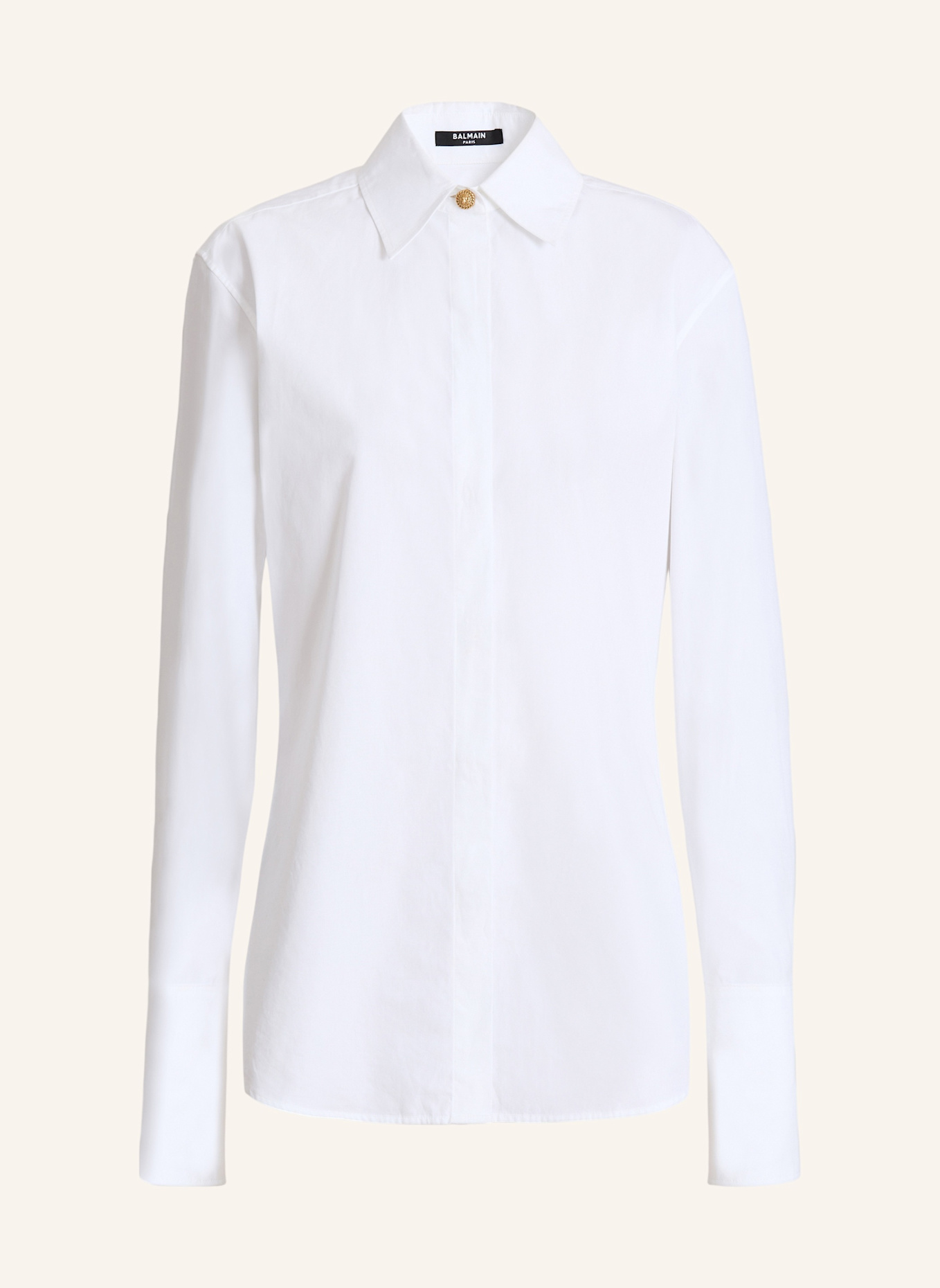BALMAIN Hemd aus Baumwollpopeline: WEISS