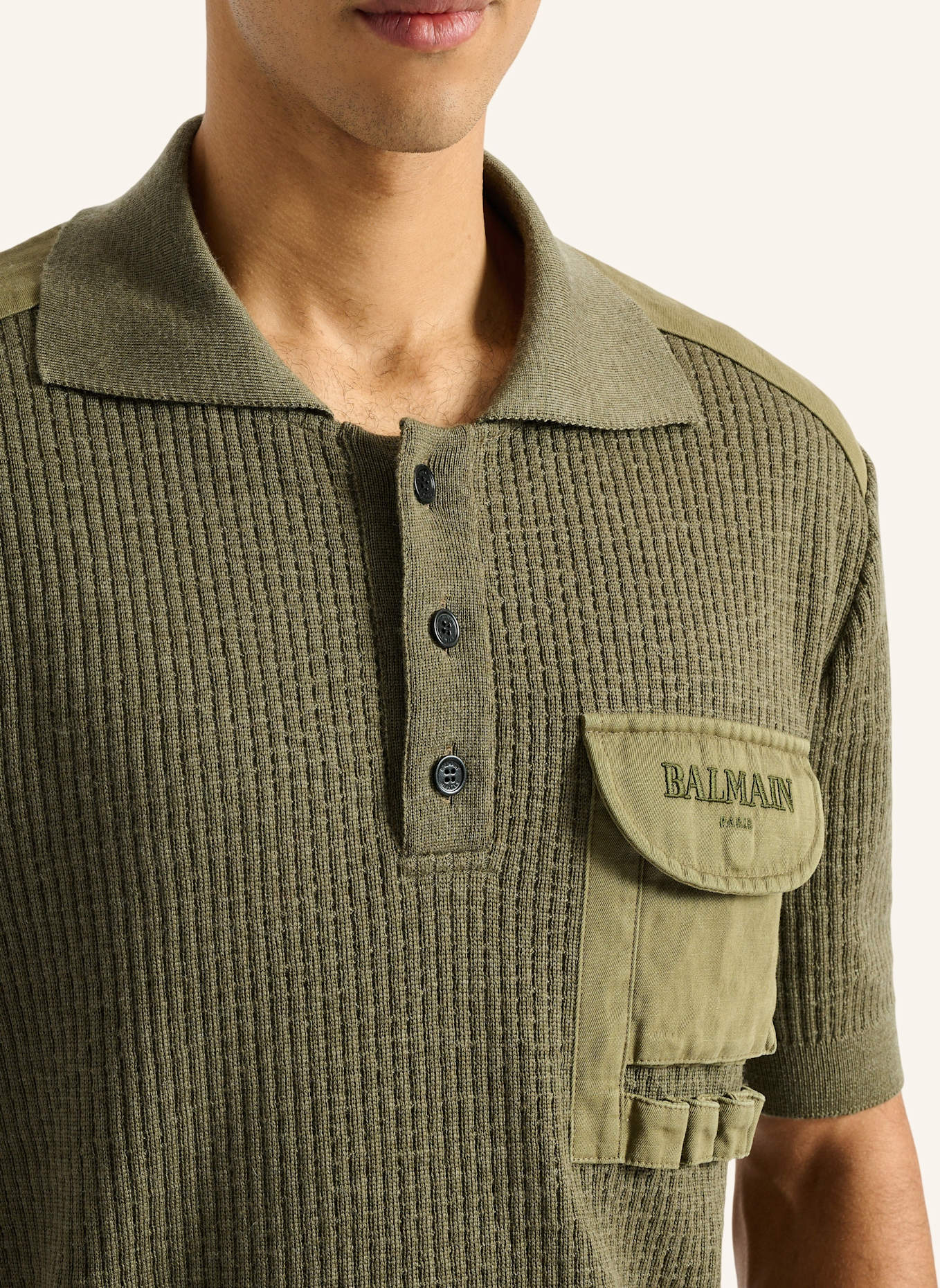 BALMAIN Balmain Vintage Utility Polohemd: GRÜN