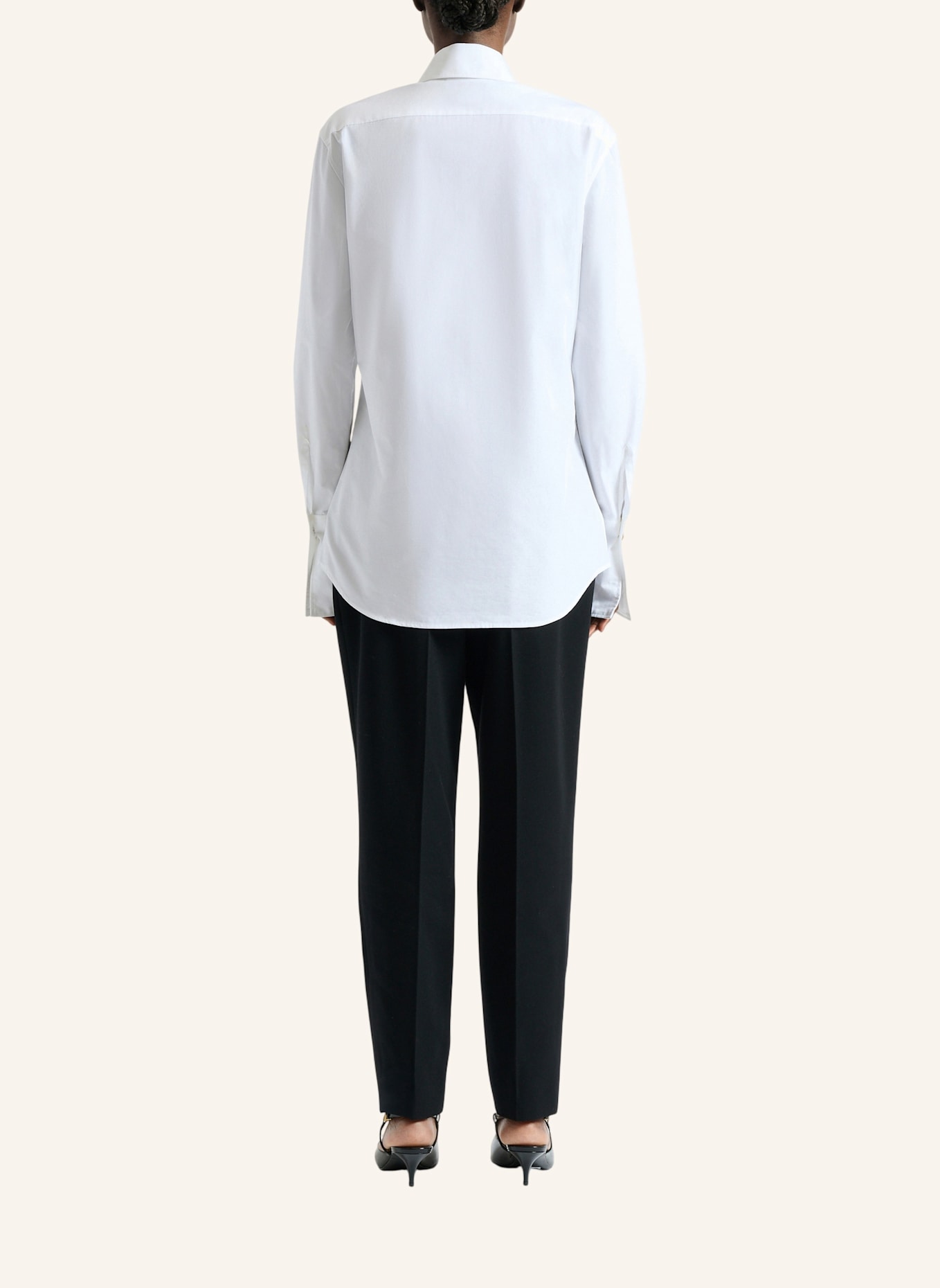 BALMAIN Hemd aus Baumwollpopeline: WEISS