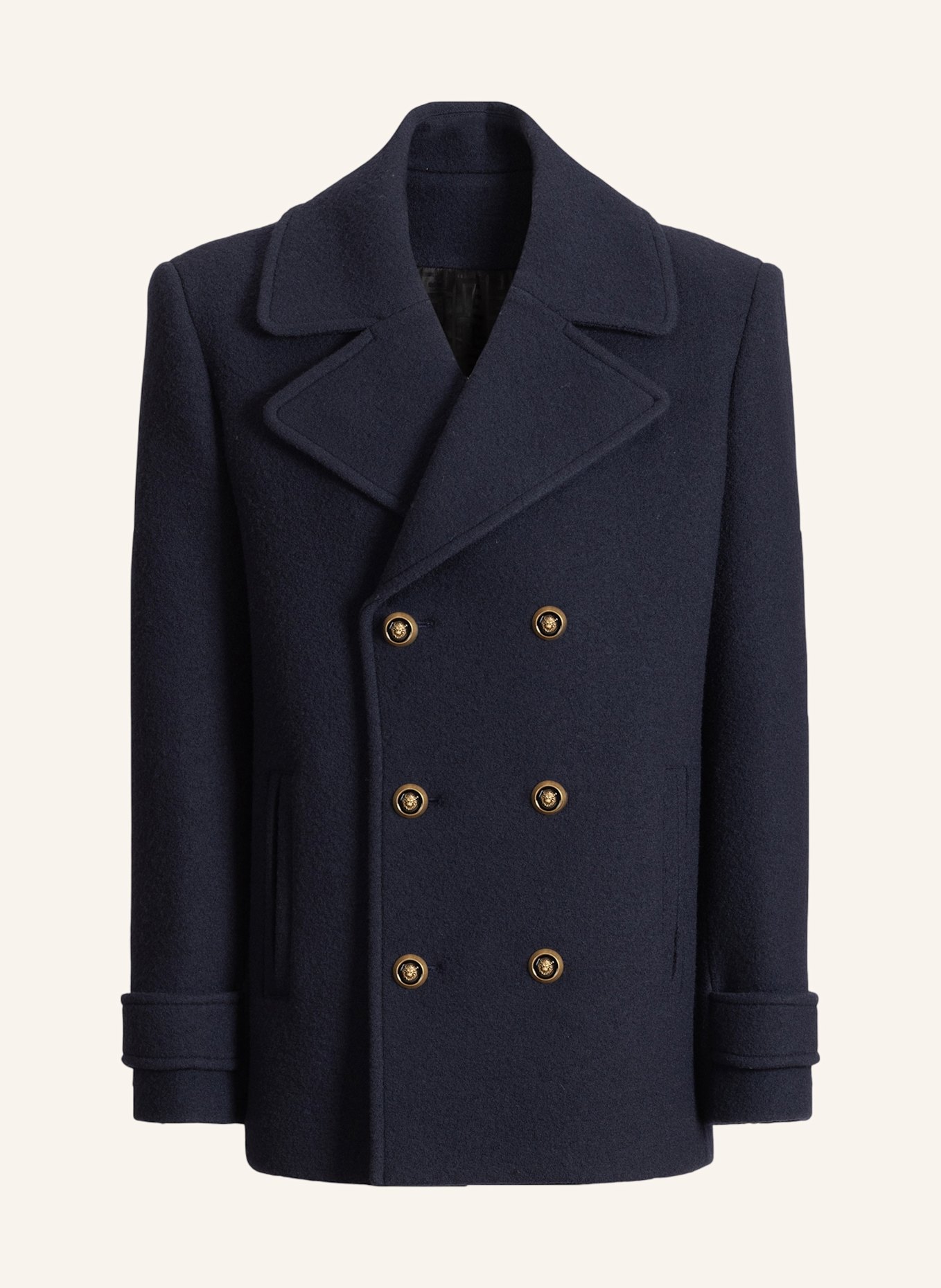 BALMAIN Caban aus Wolle: BLAU