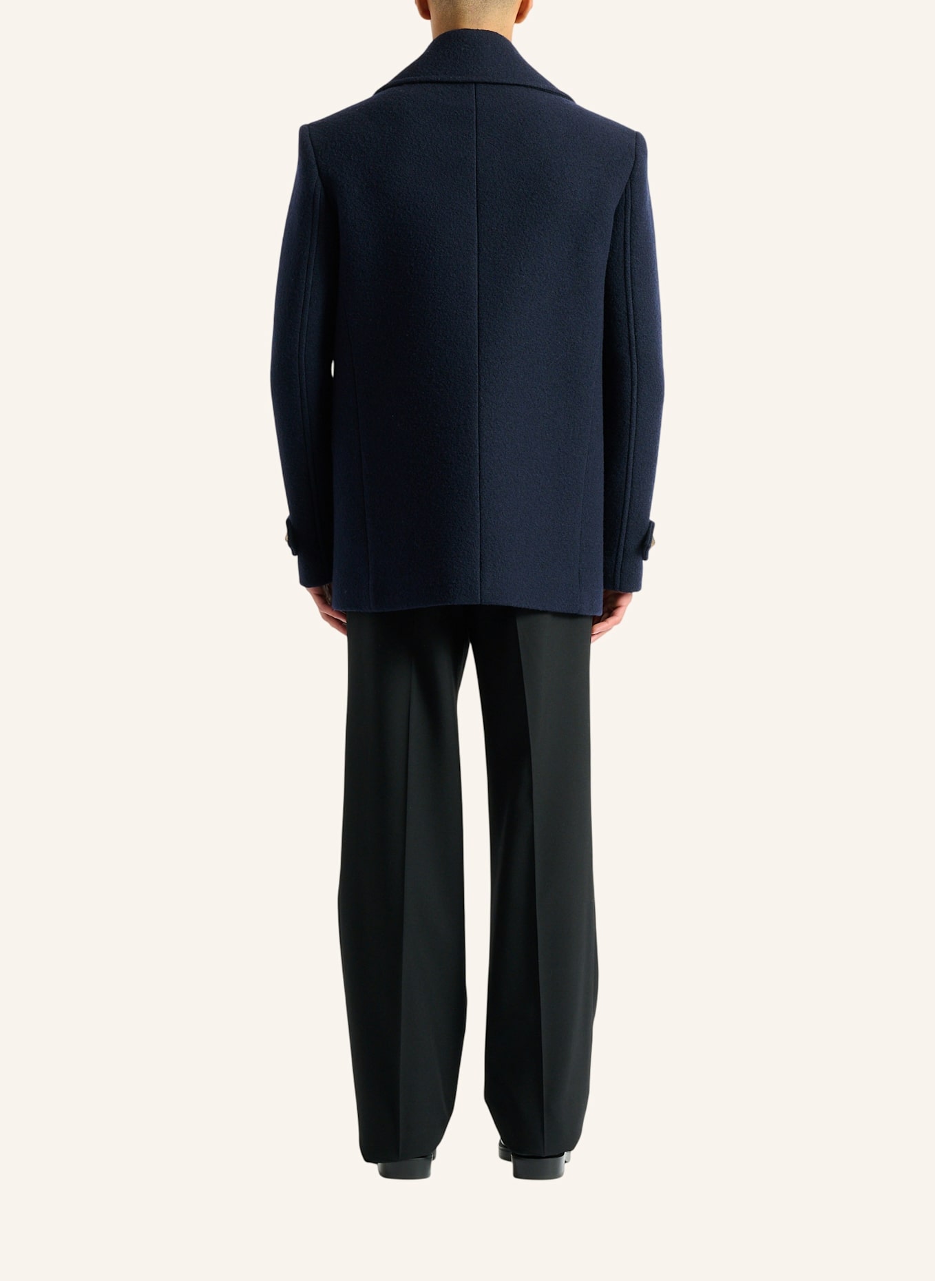 BALMAIN Caban aus Wolle: BLAU