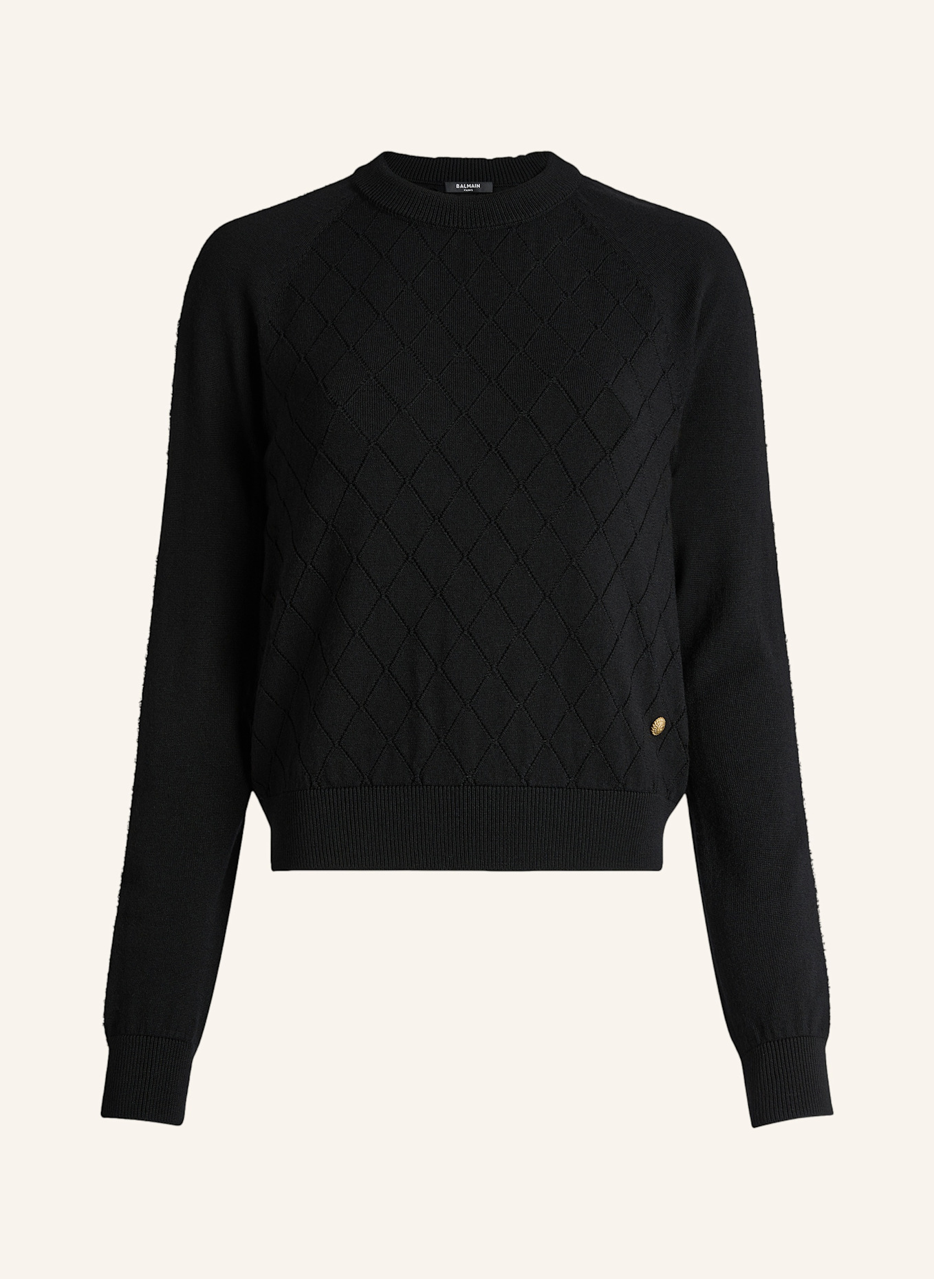 BALMAIN Strickpullover: SCHWARZ