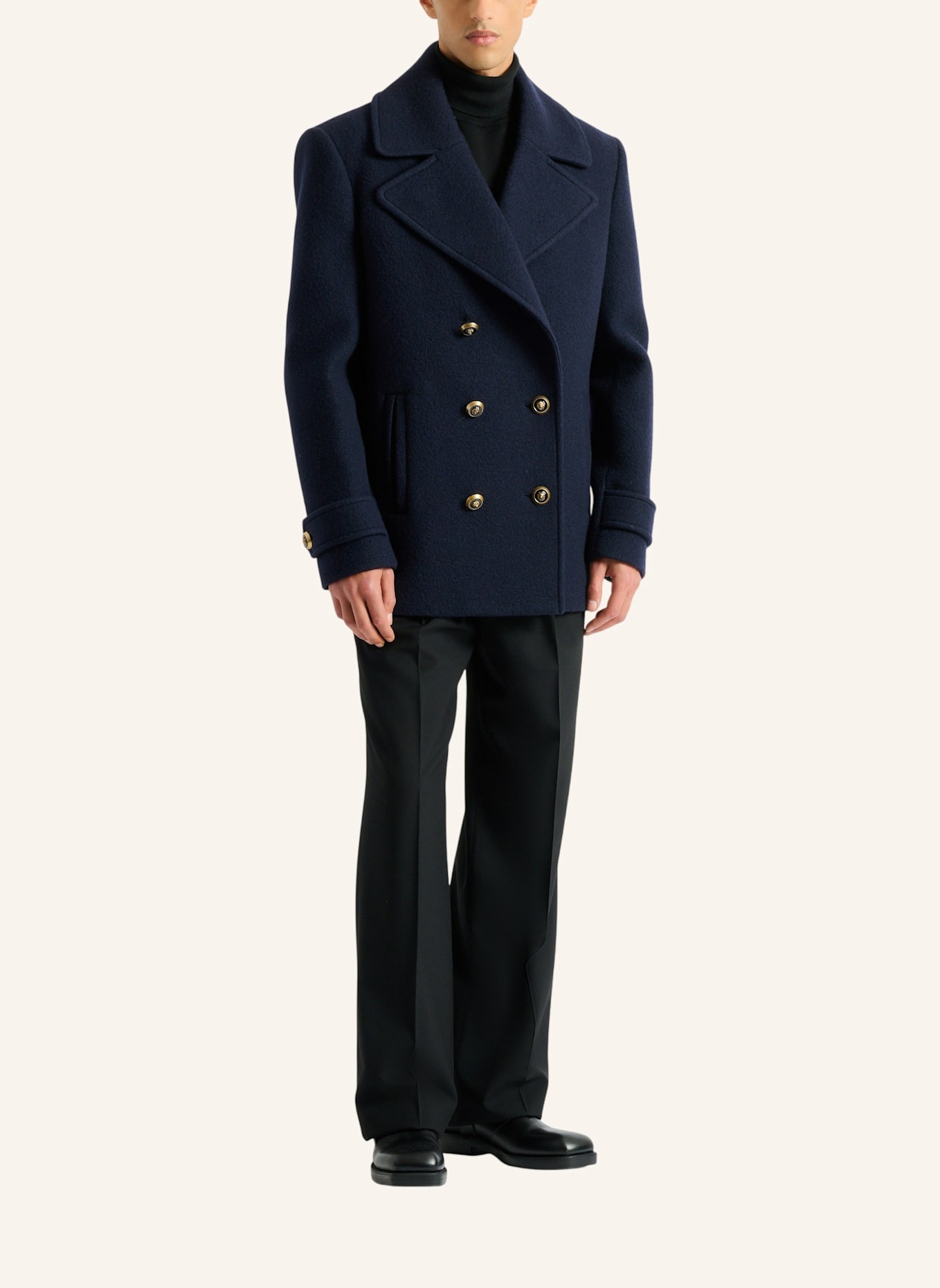 BALMAIN Caban aus Wolle: BLAU