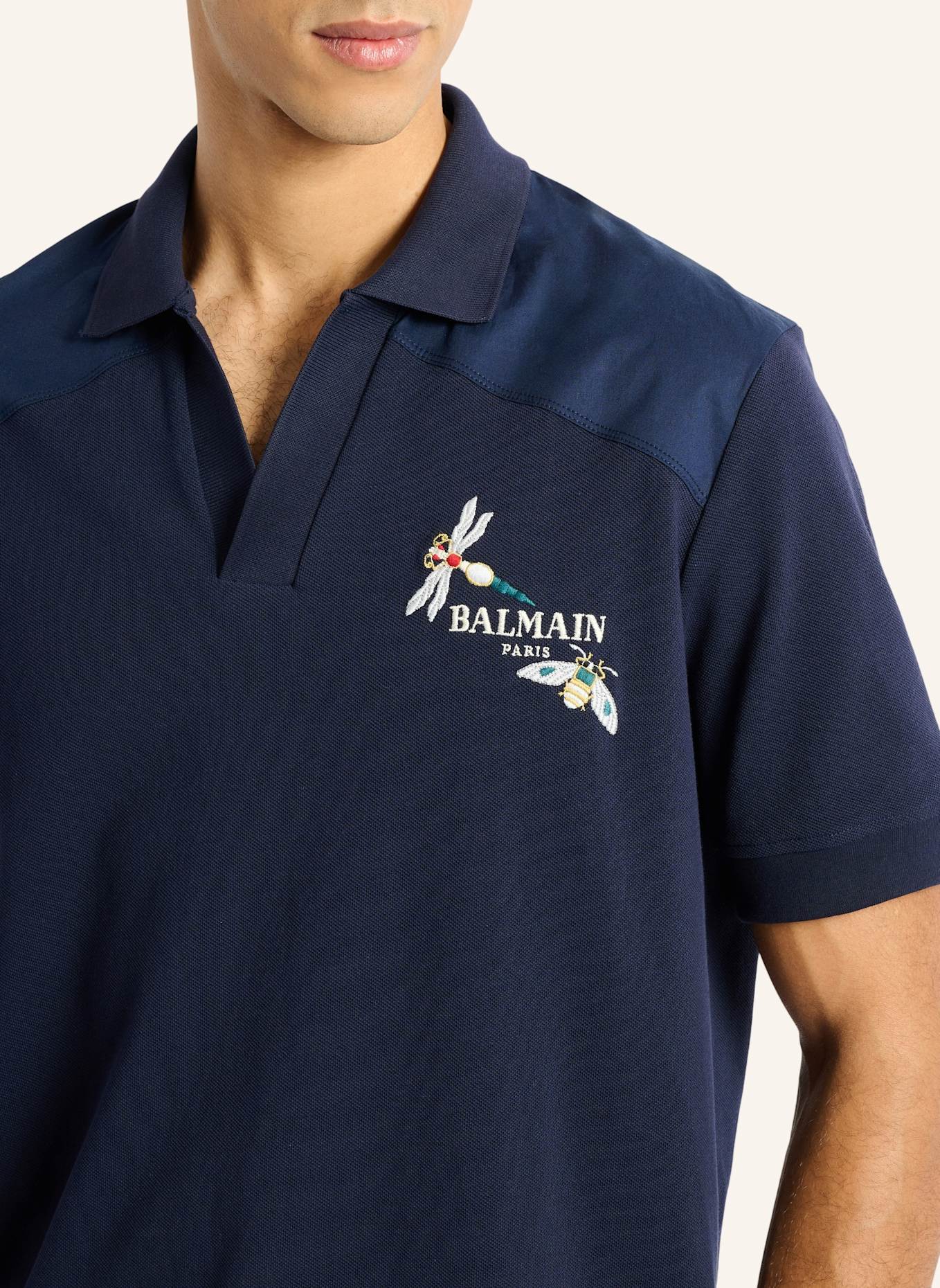 BALMAIN Balmain Insect Polohemd: BLAU