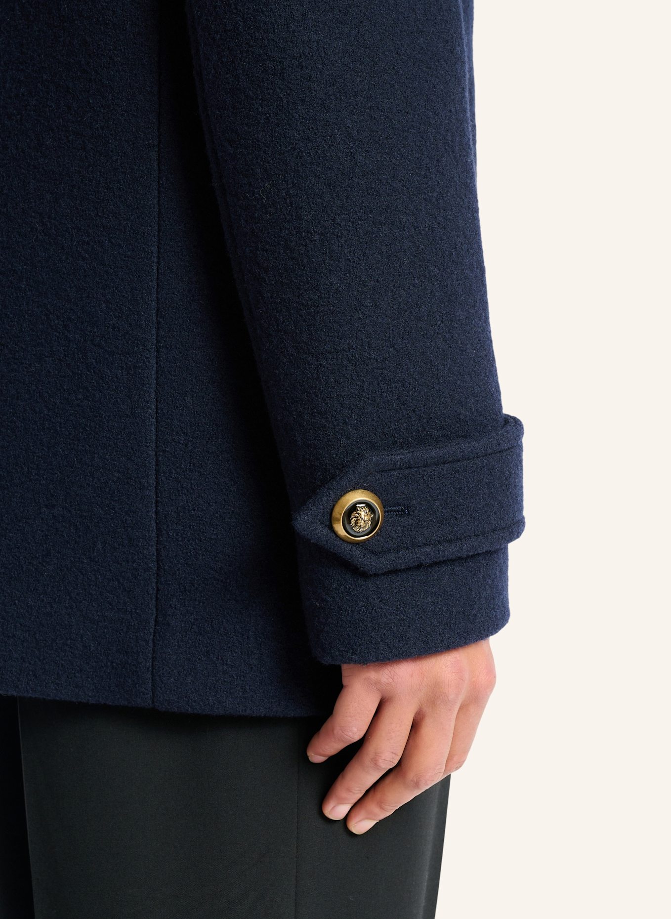 BALMAIN Caban aus Wolle: BLAU