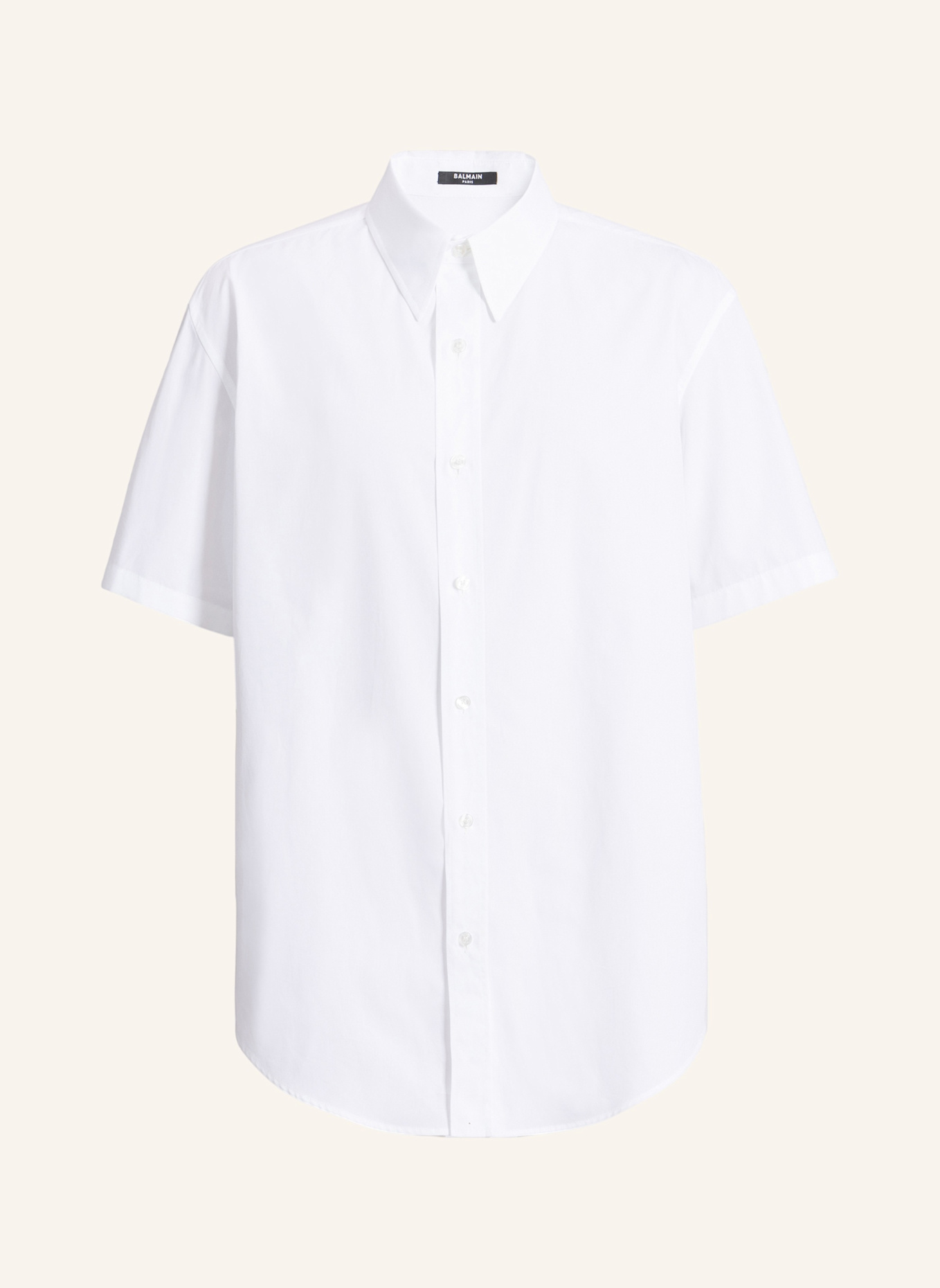 BALMAIN Balmain Paris Hemd aus Baumwollpopeline: WEISS