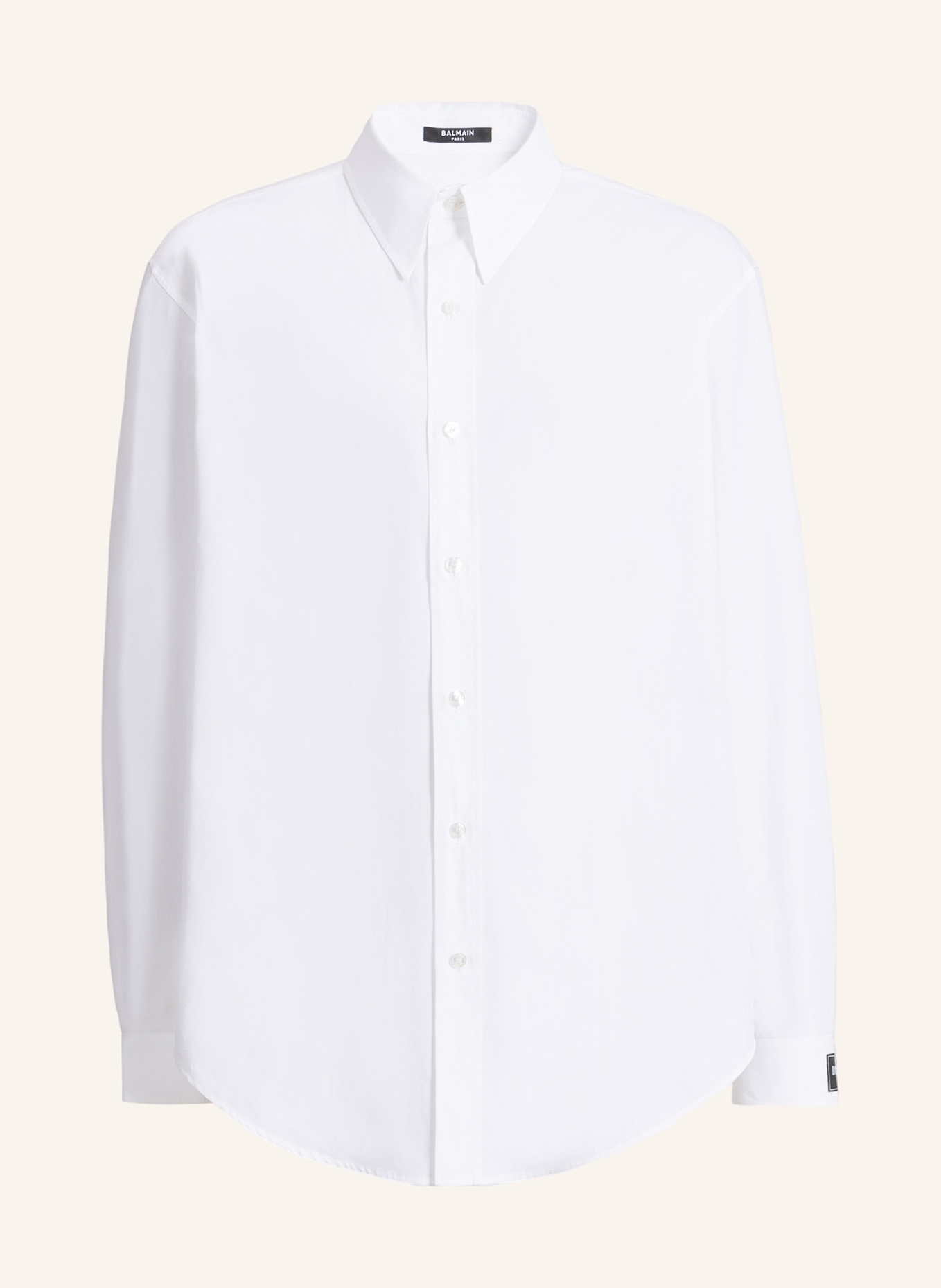 BALMAIN Balmain Paris Hemd aus Baumwollpopeline: WEISS