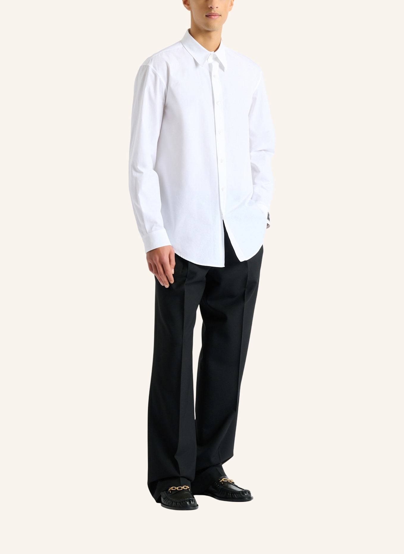 BALMAIN Balmain Paris Hemd aus Baumwollpopeline: WEISS