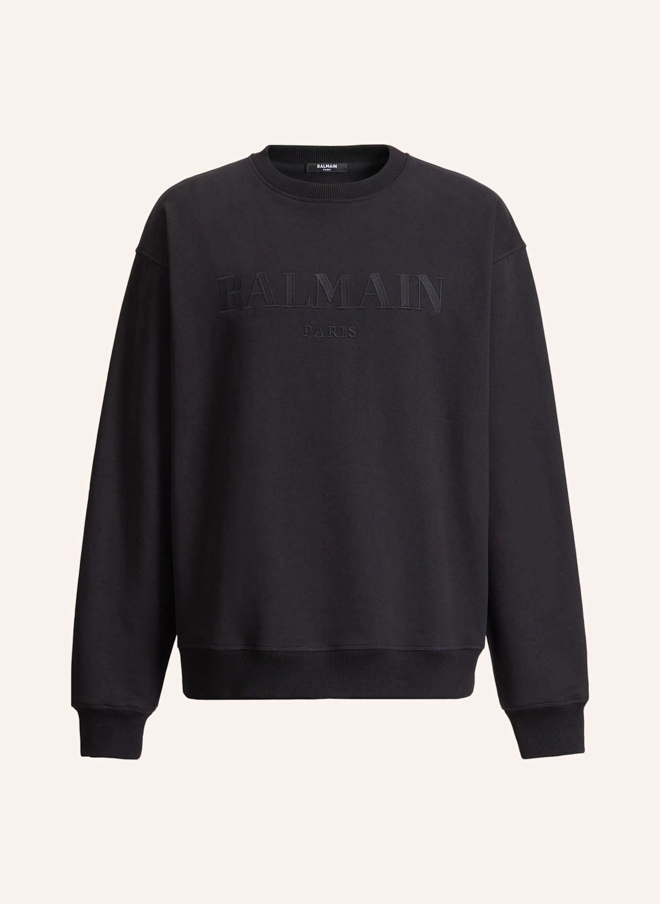 BALMAIN Besticktes Balmain Vintage Sweatshirt: SCHWARZ