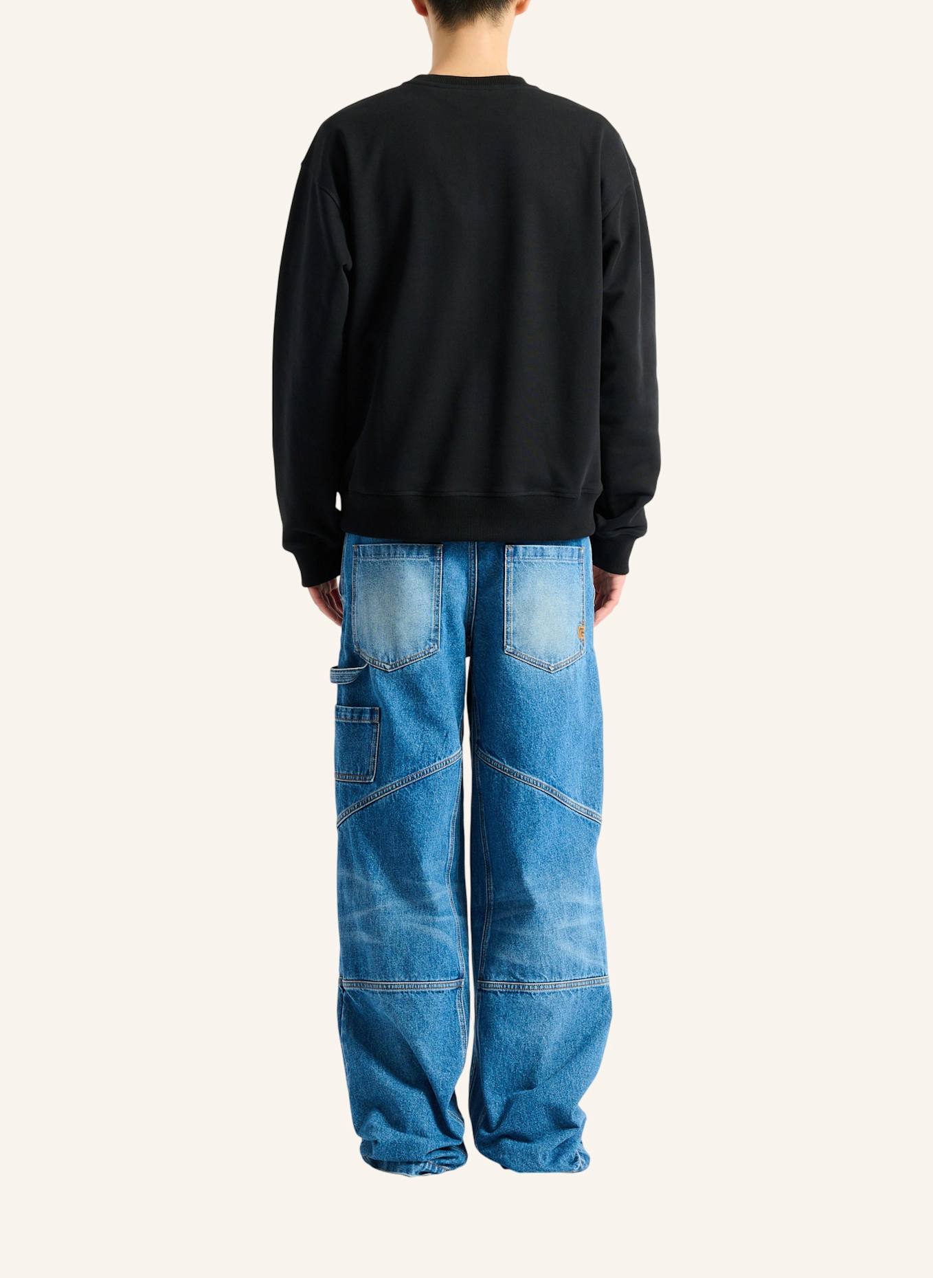 BALMAIN Besticktes Balmain Vintage Sweatshirt: SCHWARZ