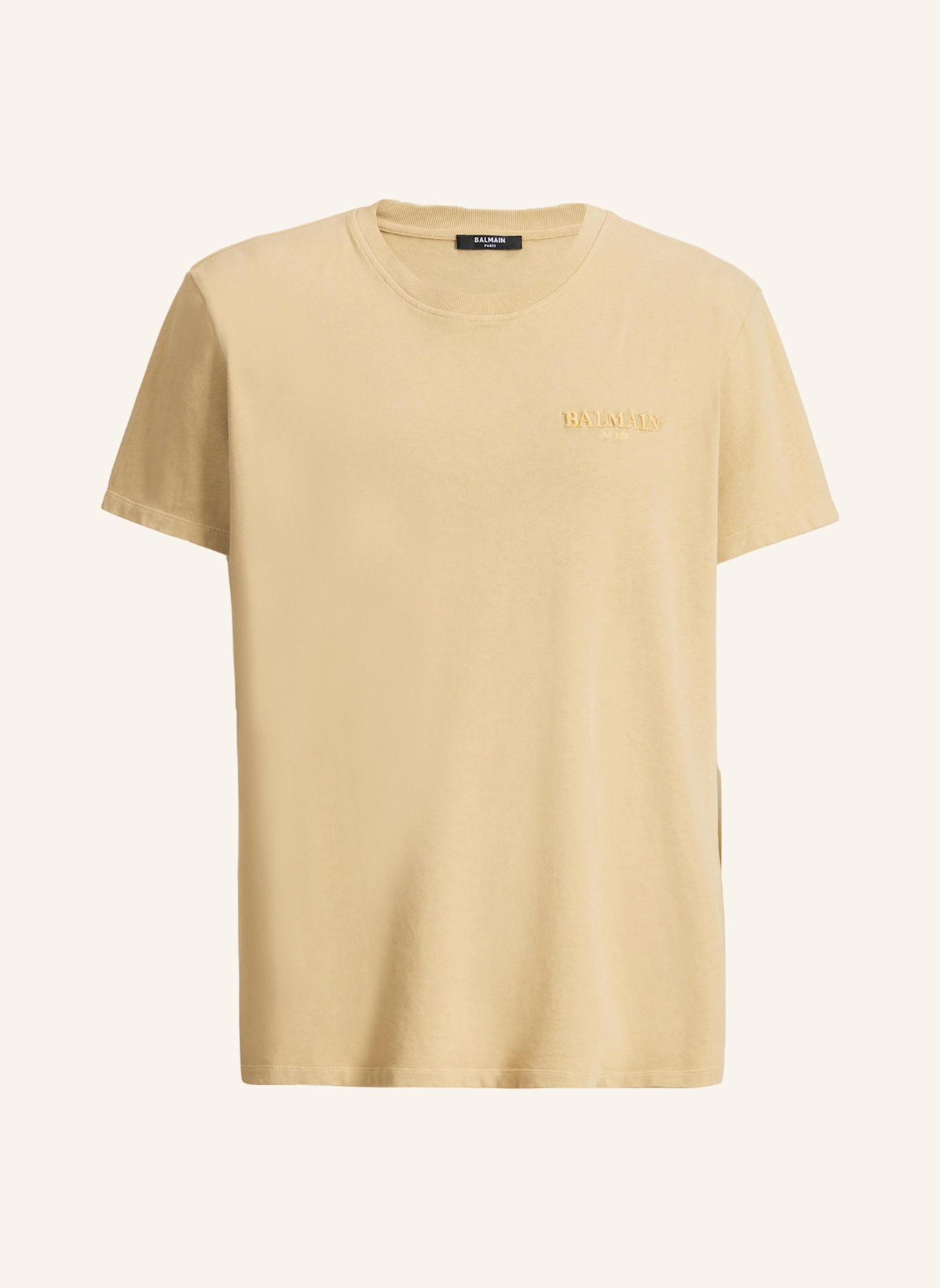 BALMAIN Besticktes Balmain Vintage T-Shirt: KHAKI
