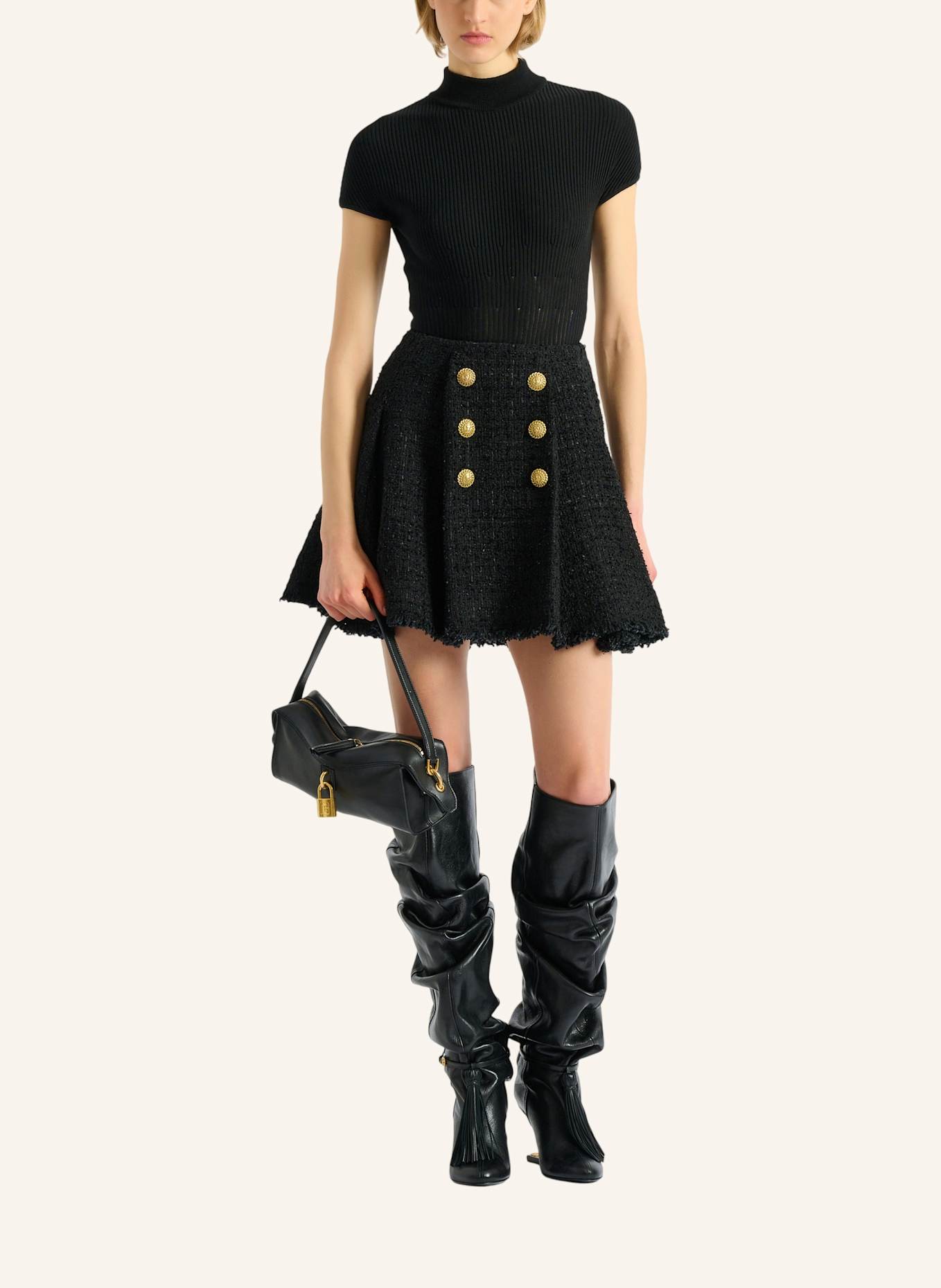 BALMAIN Tweedrock: SCHWARZ