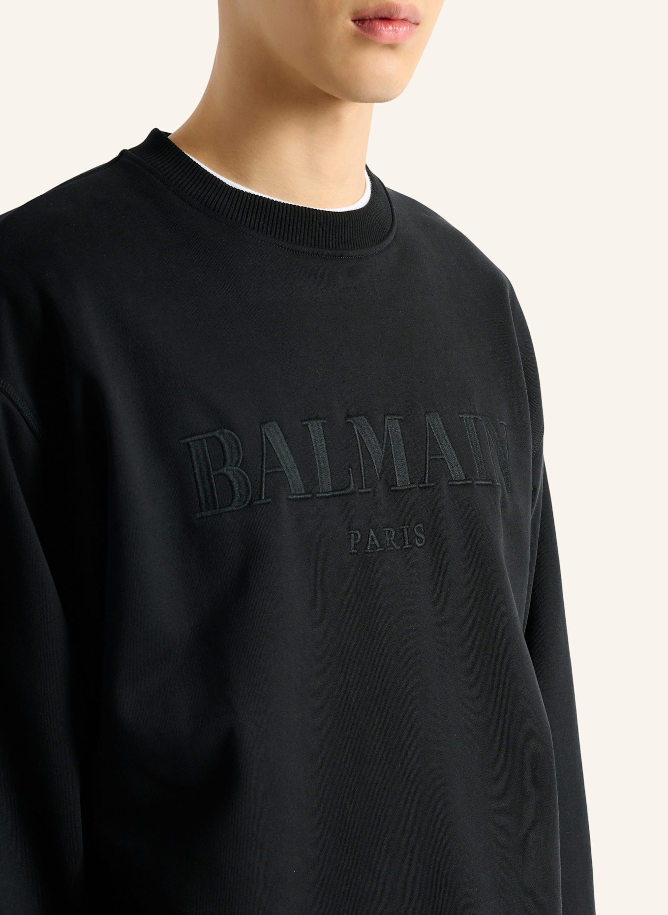 BALMAIN Besticktes Balmain Vintage Sweatshirt: SCHWARZ