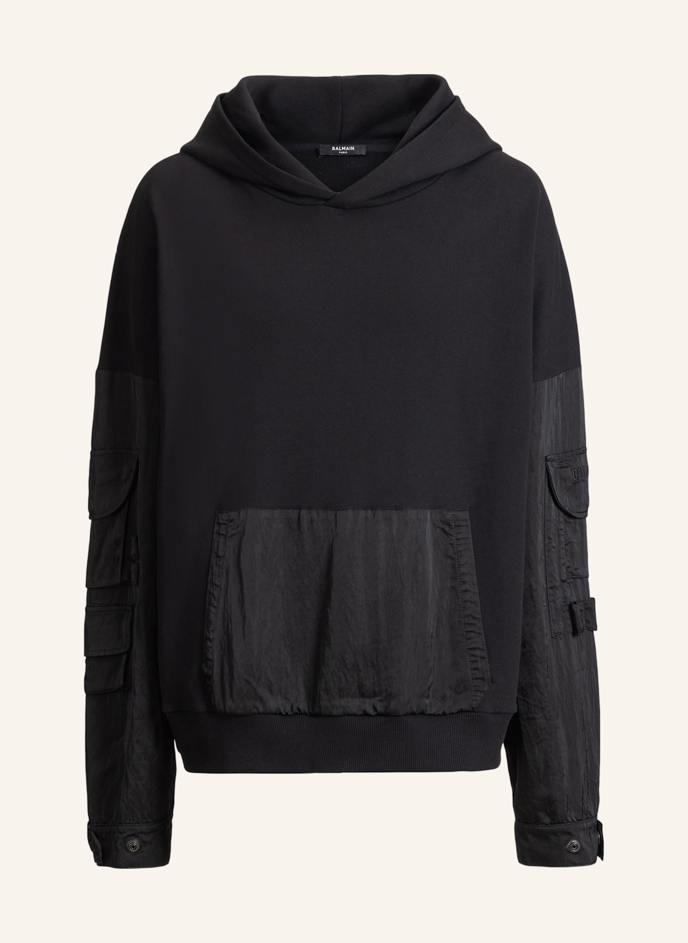 BALMAIN Balmain Vintage Utility Kapuzenpullover: SCHWARZ