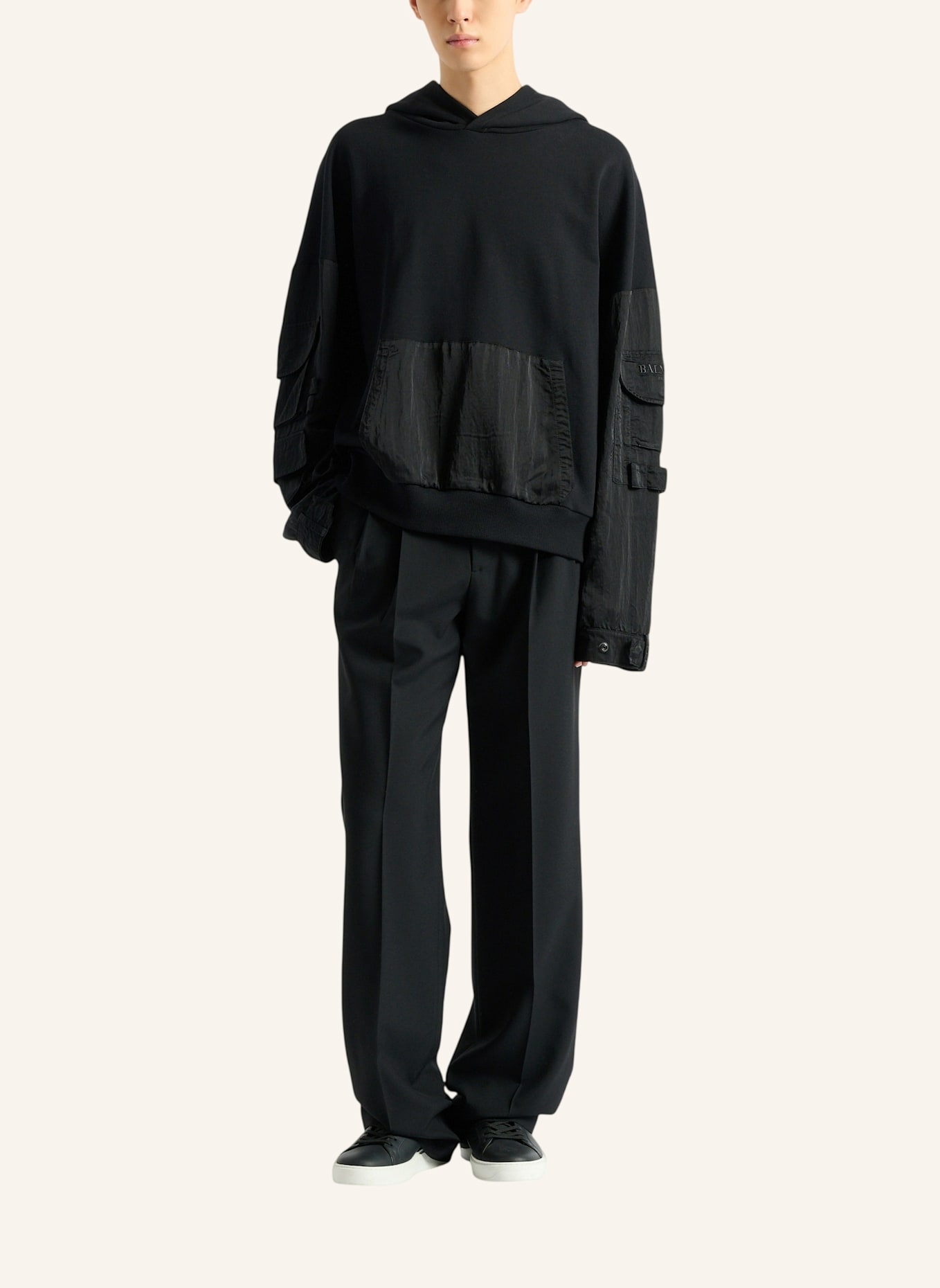 BALMAIN Balmain Vintage Utility Kapuzenpullover: SCHWARZ