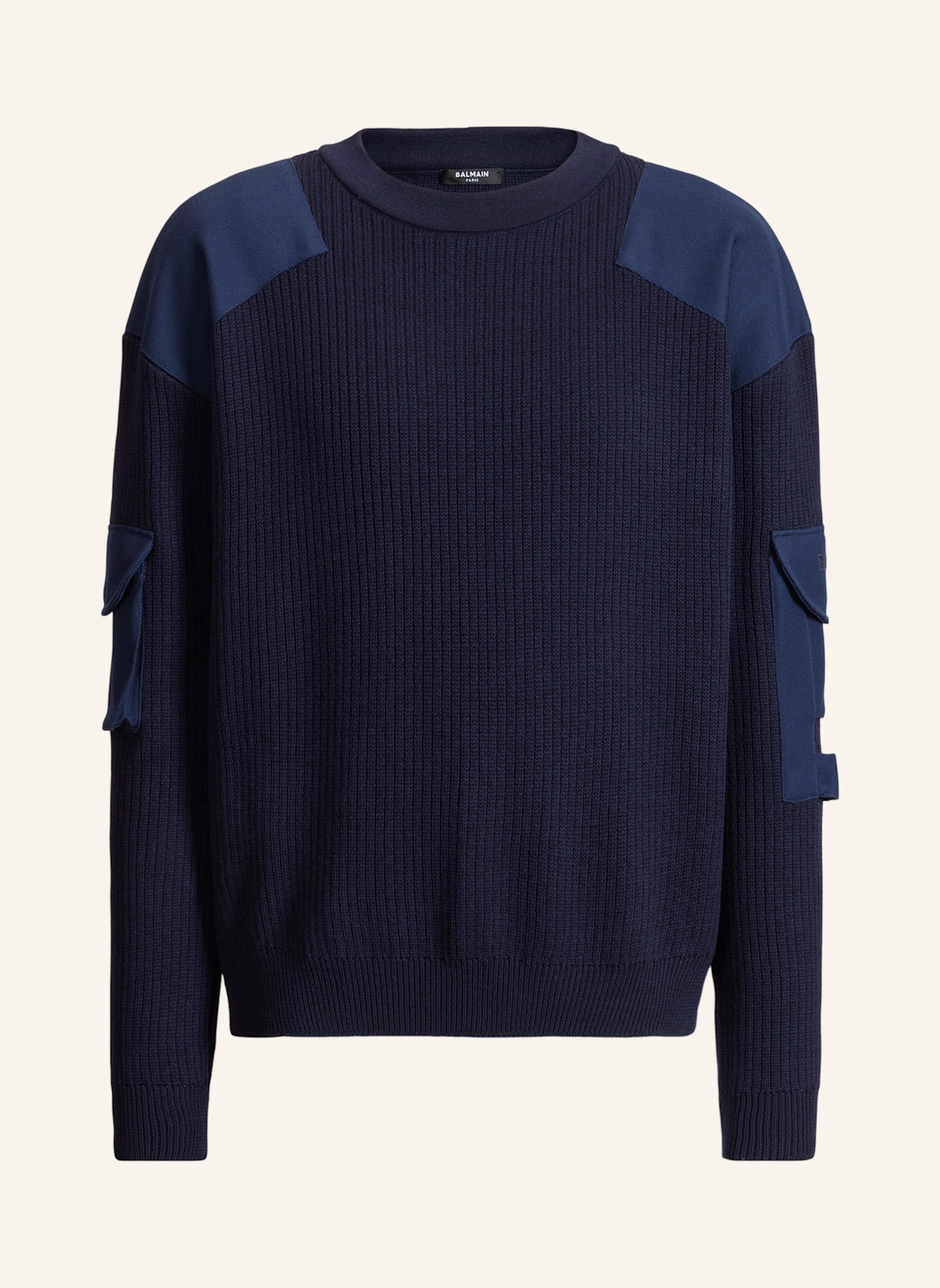 BALMAIN Balmain Vintage Wollpullover Utility: BLAU