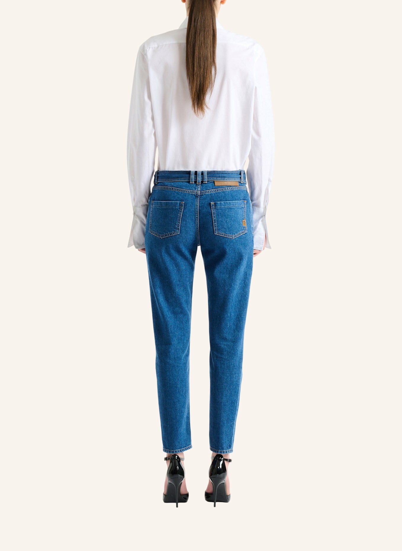BALMAIN Jeans mit Gürtel: BLAU