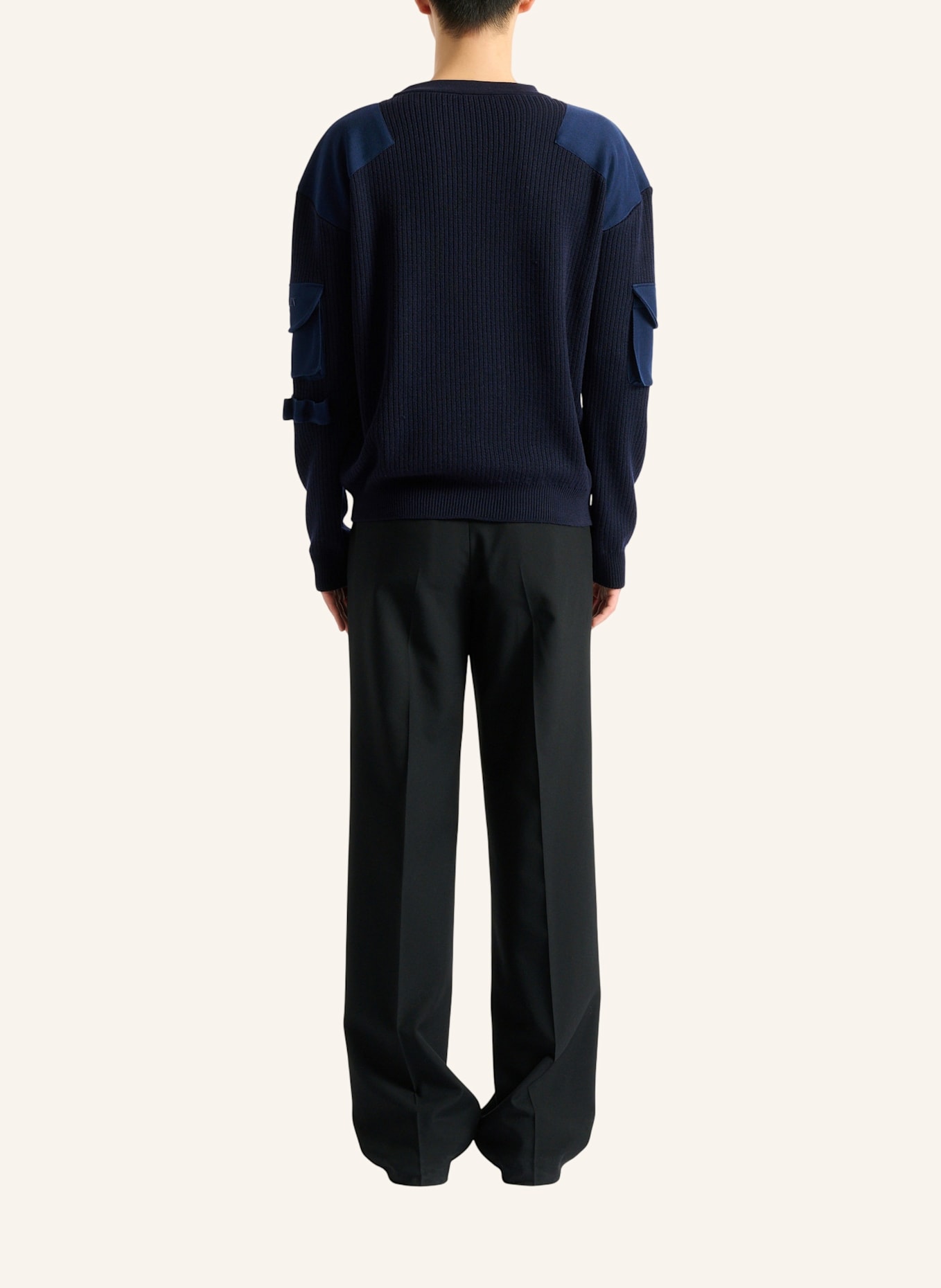 BALMAIN Balmain Vintage Wollpullover Utility: BLAU